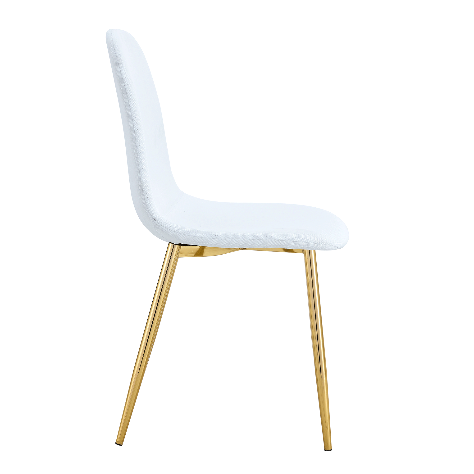 Luxury Simple Chair Black Linen Dining Chair  (Set of 4)
