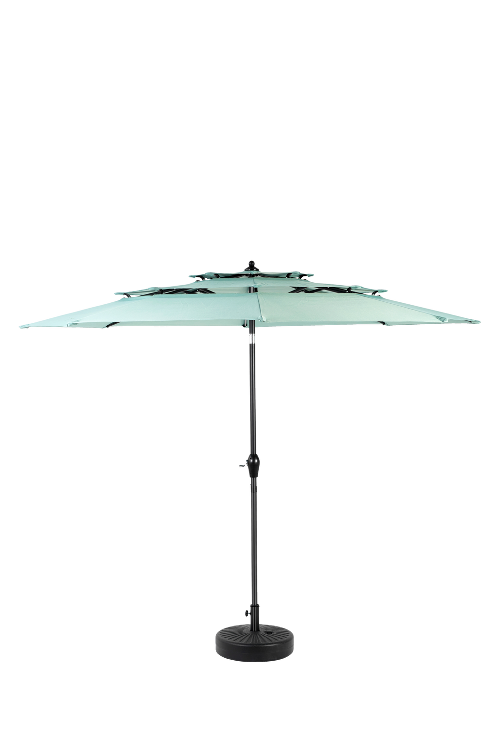 10ft 3-Tier Aluminium Patio Umbrella with Auto-Tilt (No Base)