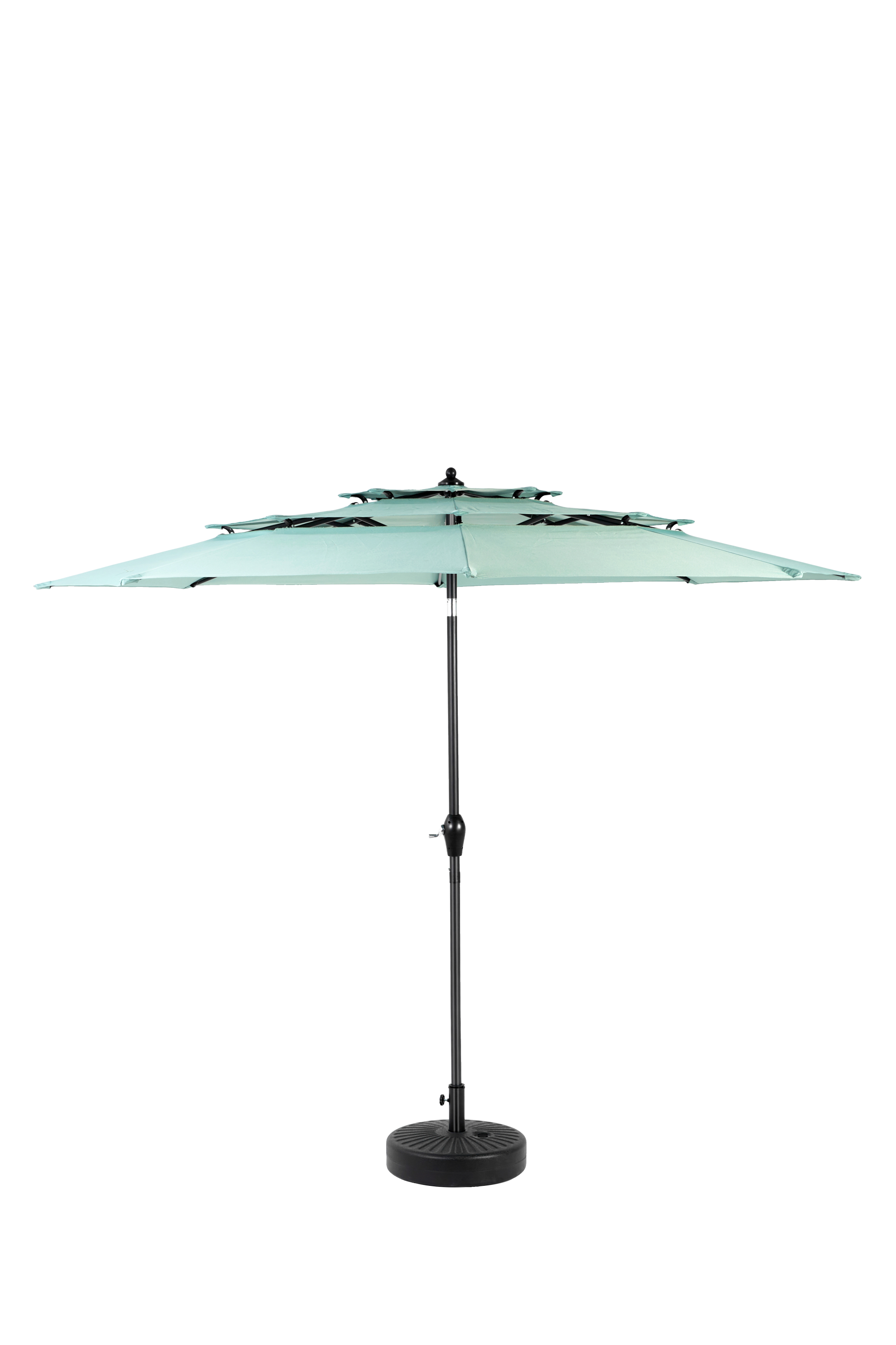 10ft 3-Tier Aluminium Patio Umbrella with Auto-Tilt (No Base)