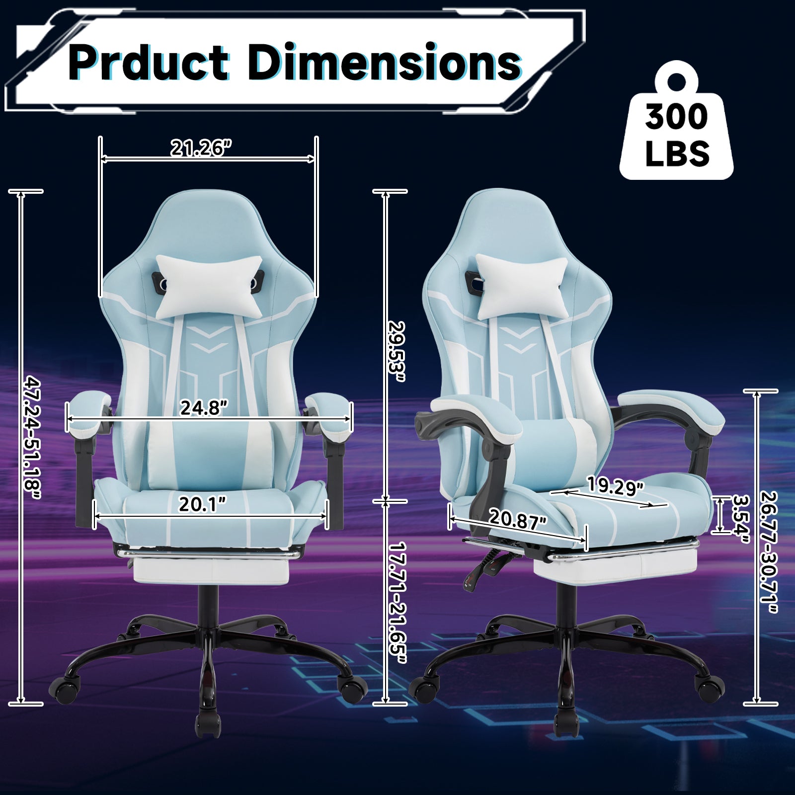 Gaming chair Computer chair Ergonomic chair footrest Office chair lumbarbackrest