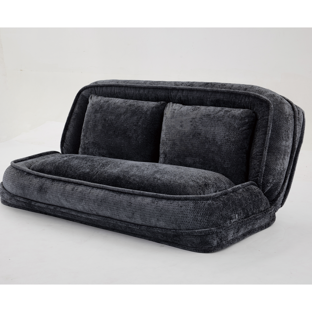 2-in-1 Extra Large Chenille Floor Couch Loveseat for Humans & Dogs