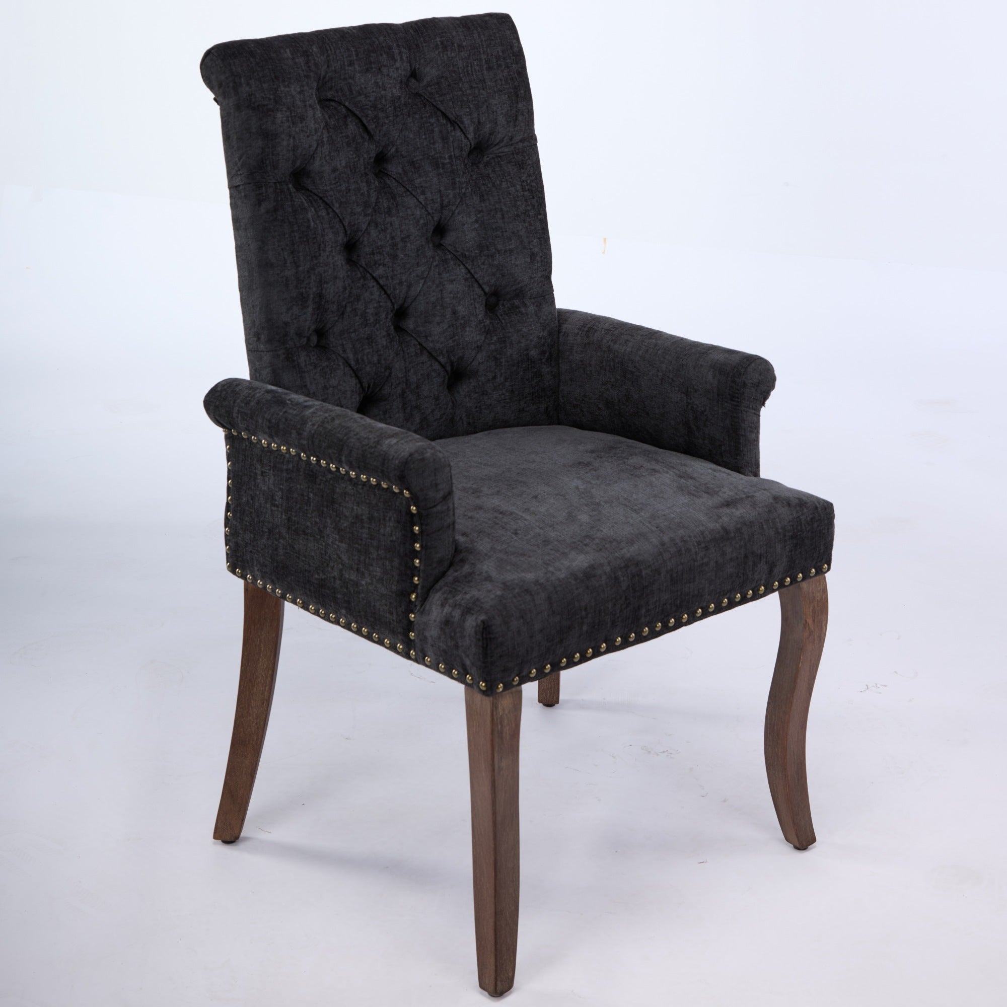 Elegant Upholstered Chenille Fabric Accent Dining Chair