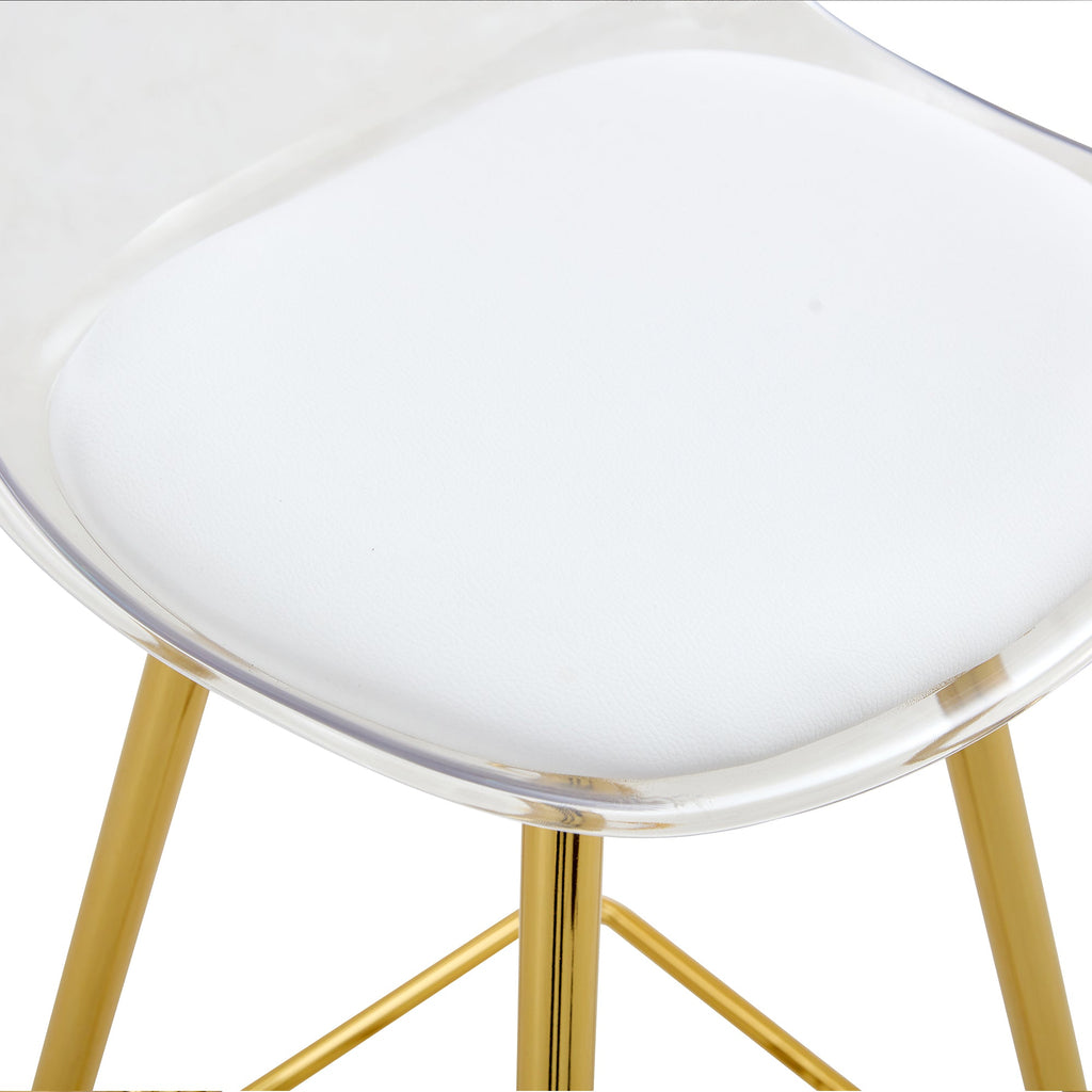Stylish Upholstered Bar Chairs with Metal Legs