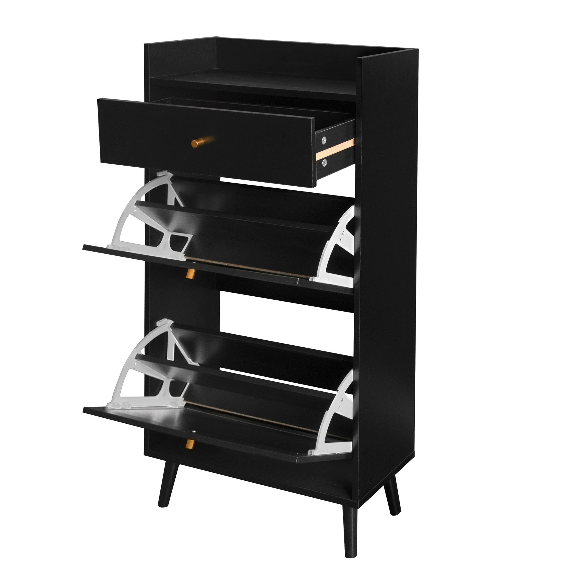 Rattan Drawer Shoe Rack for Entrance