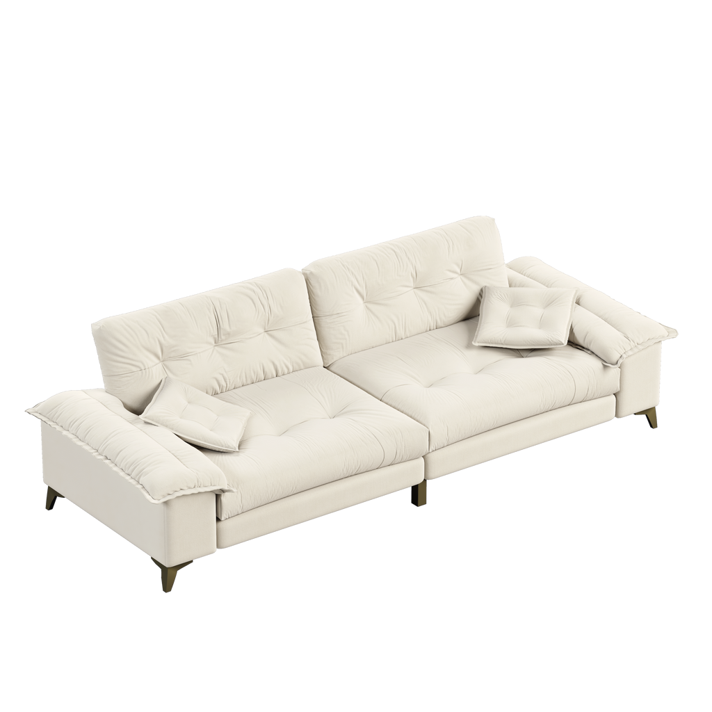 104.7 ' Modern 4-Seat Cloud Sofa with Wide Removable Armrests