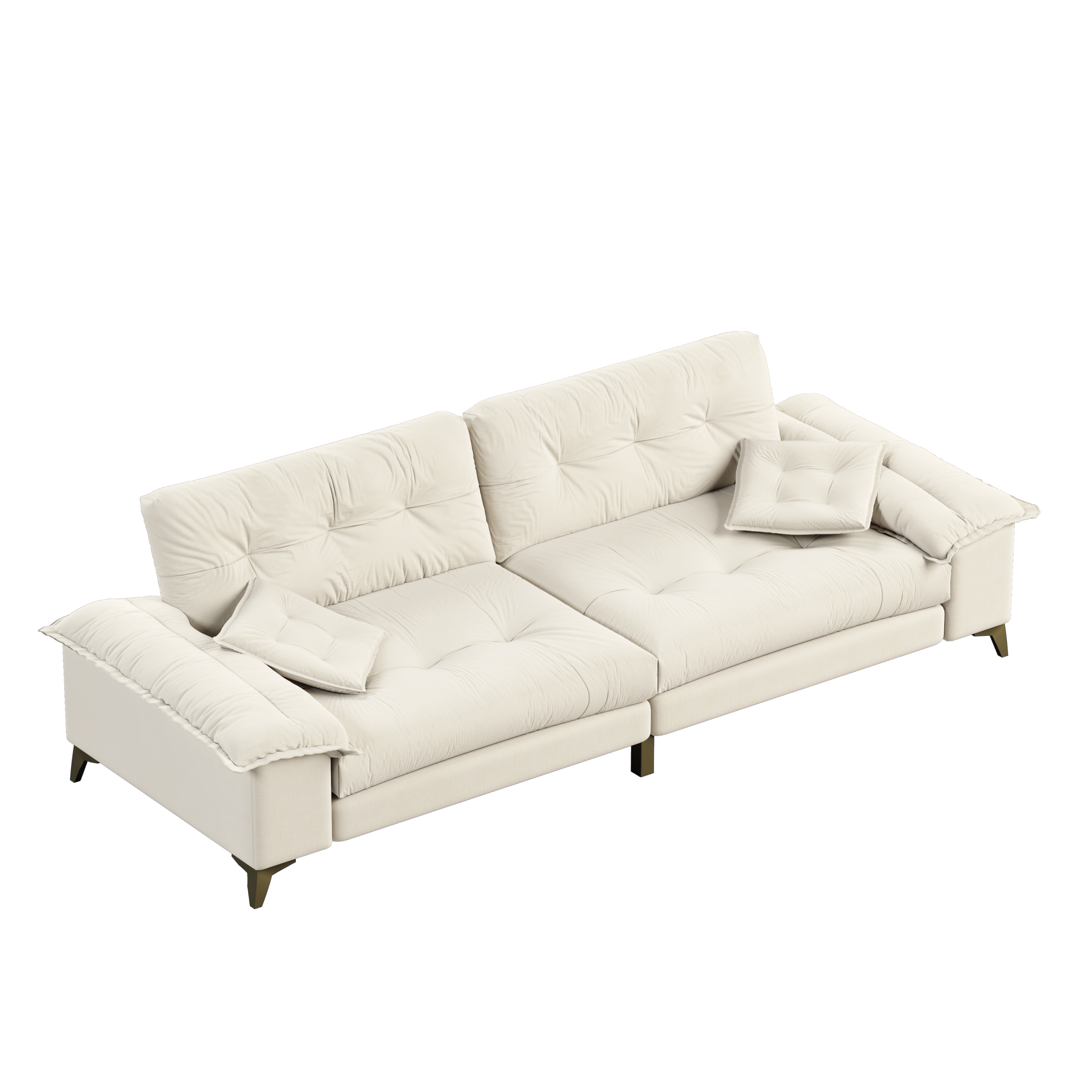 104.7 ' Modern 4-Seat Cloud Sofa with Wide Removable Armrests