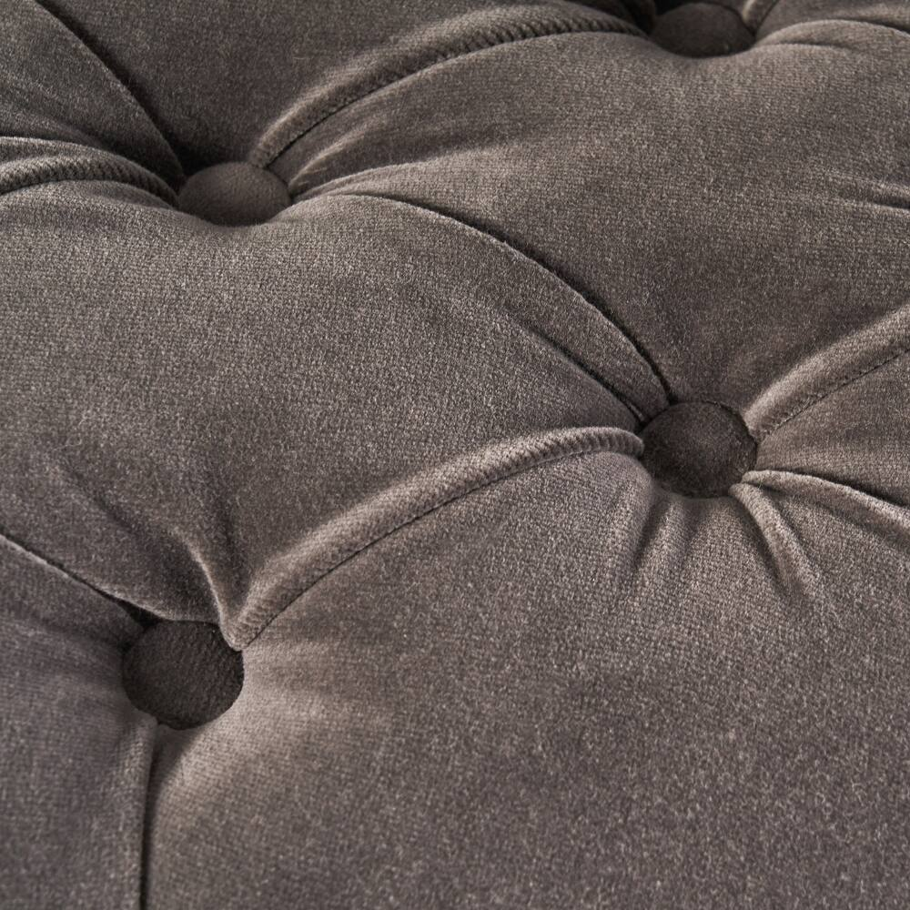 Traditional European Style Tufted Velvet Dining Chairs（Set of 2）