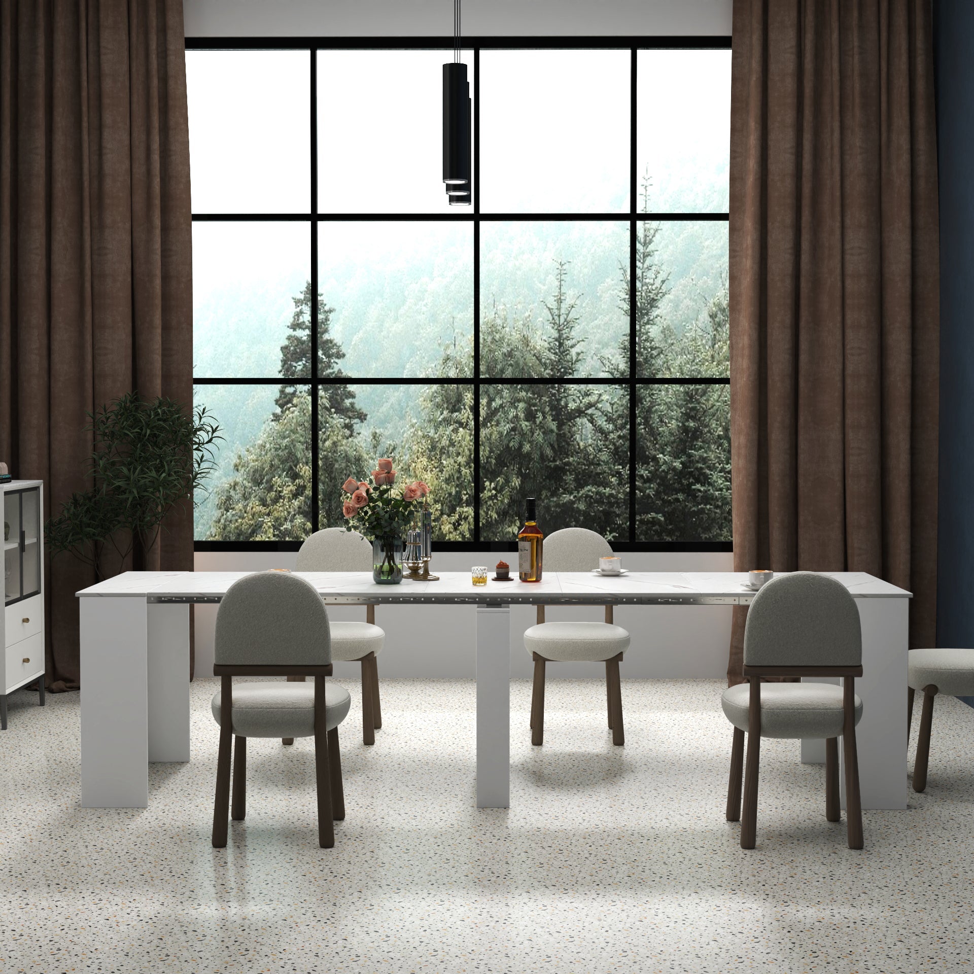 Multifunctional Extendable Console Table