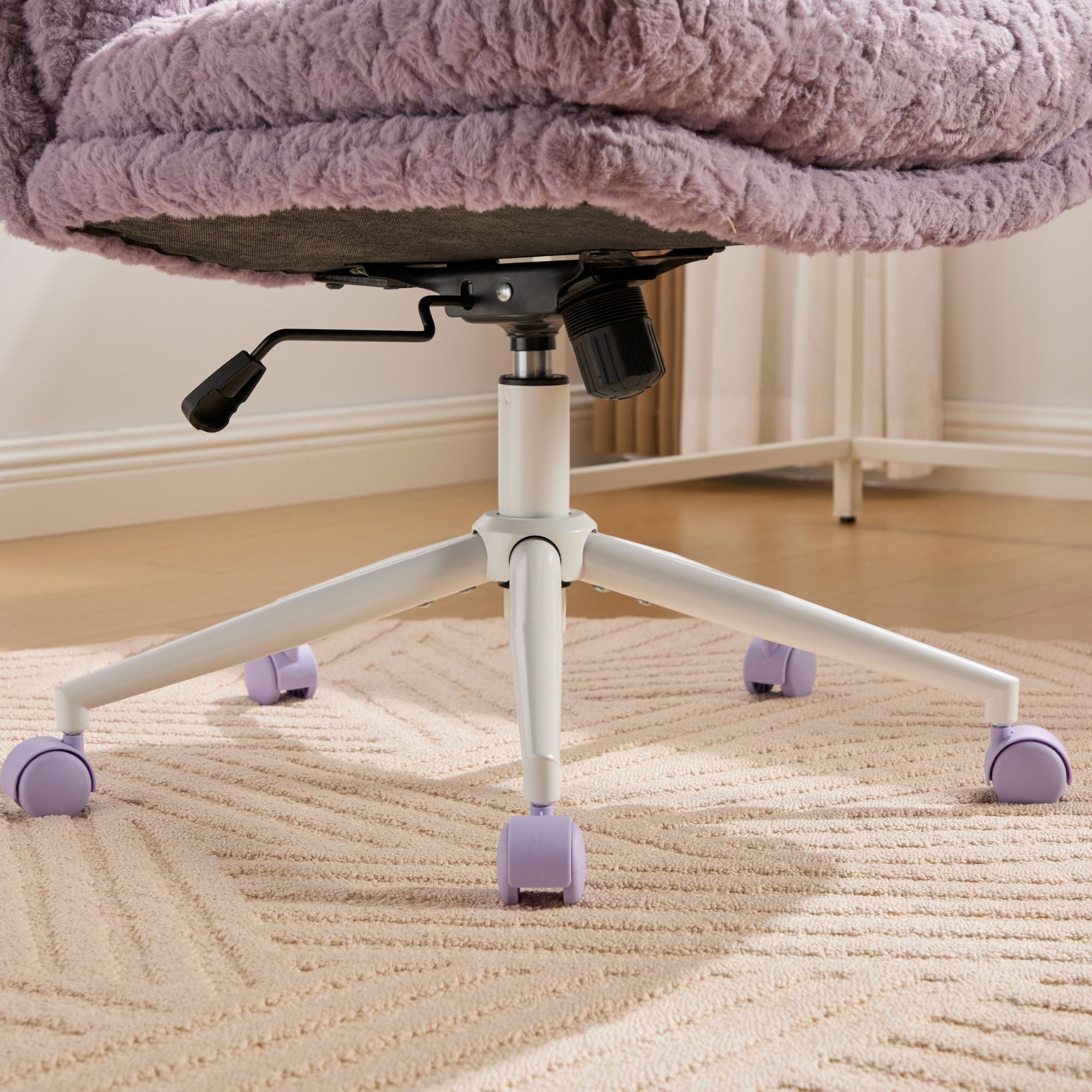 W26.4 inch Wider Artificial Rabbit Hair Home Office Chair