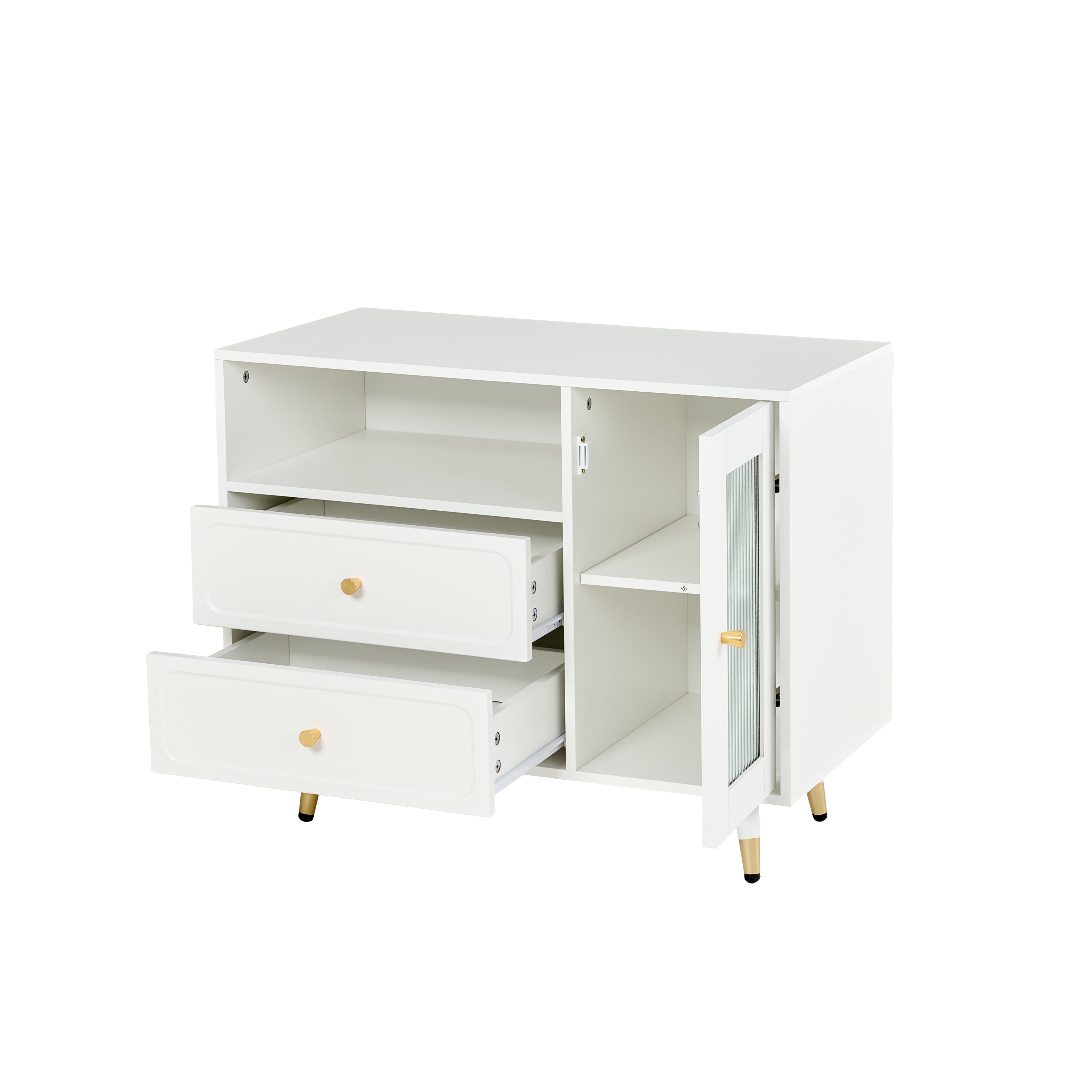 Modern Makeup Vanity Desk with Mirror and Lights