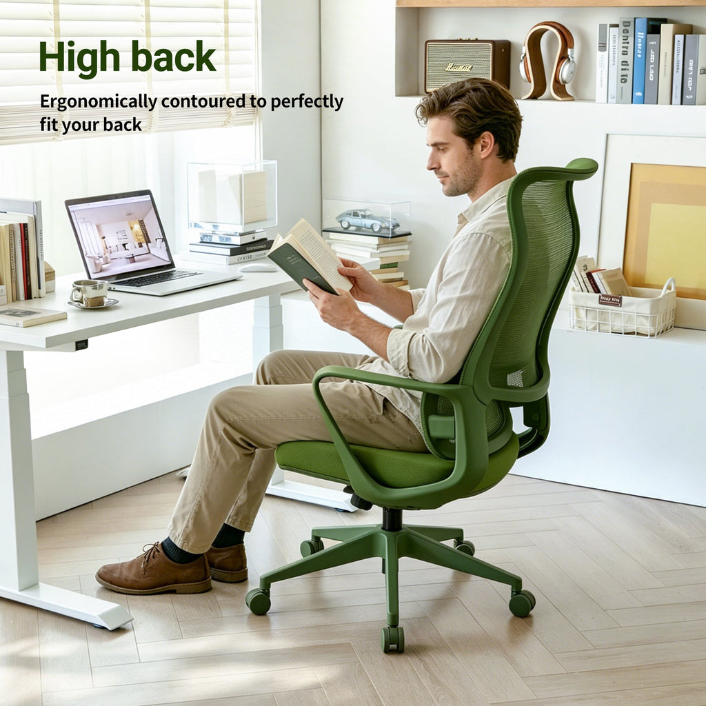 Modern Executive Office Chair with Adjustable Height Lumbar Support