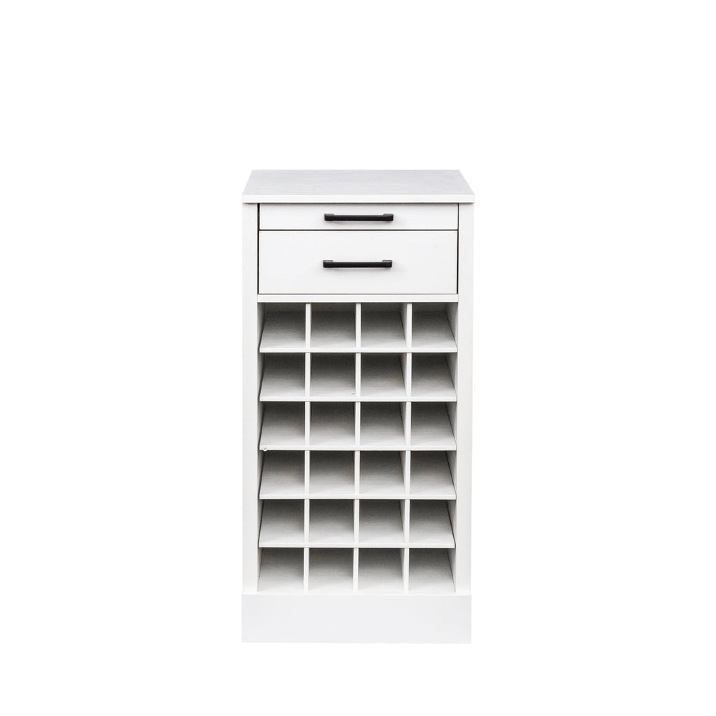 White Modular Wine Buffet Cabinet