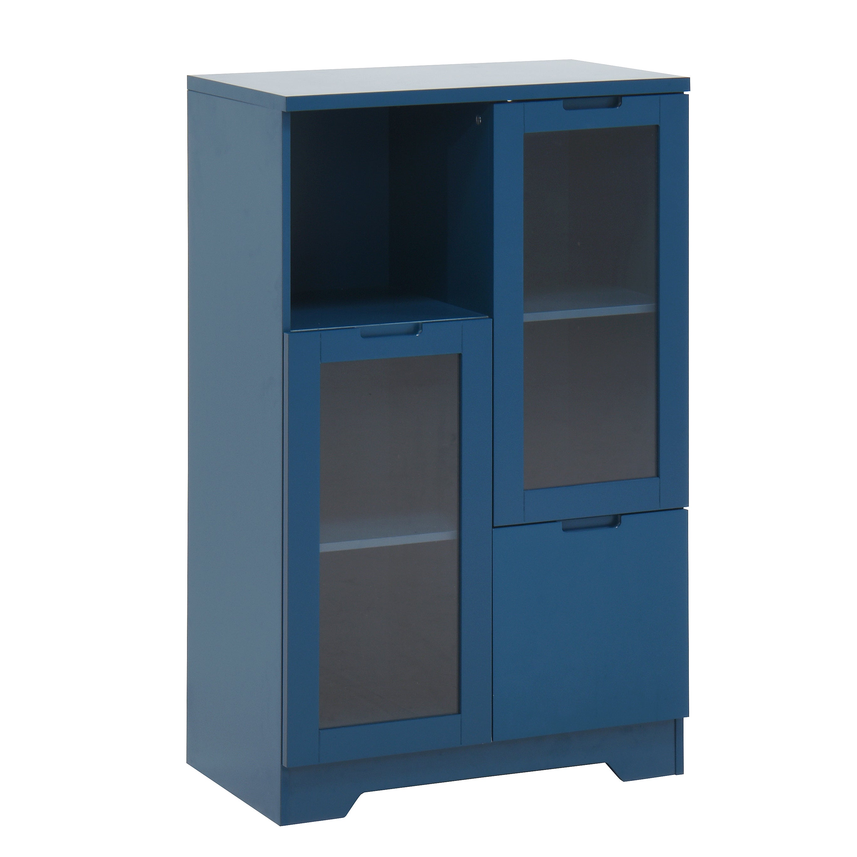 MDF Painted Cabinet with Glass Doors