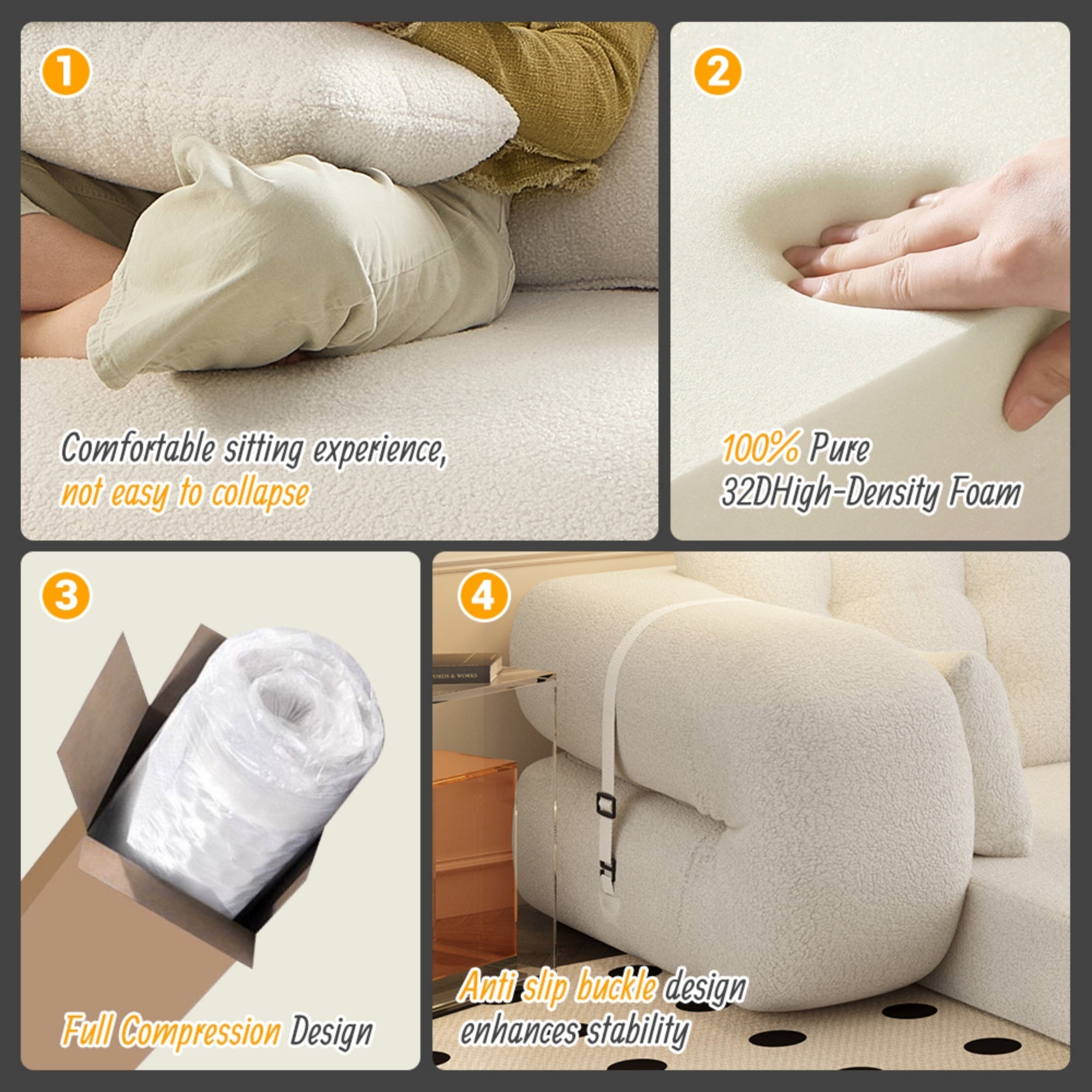 78.7 ' Multi-Functional Teddy Foldable Sofa Bed