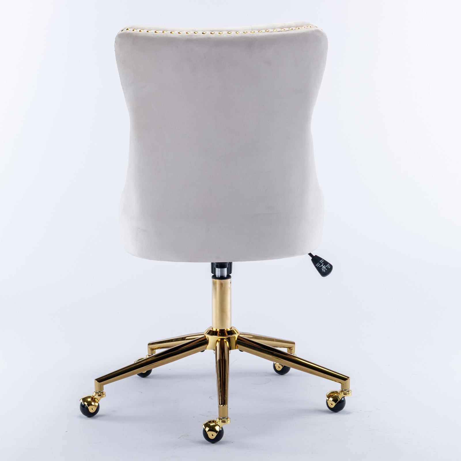 Adjustable Velvet Upholstered Tufted Button Home Office Chair