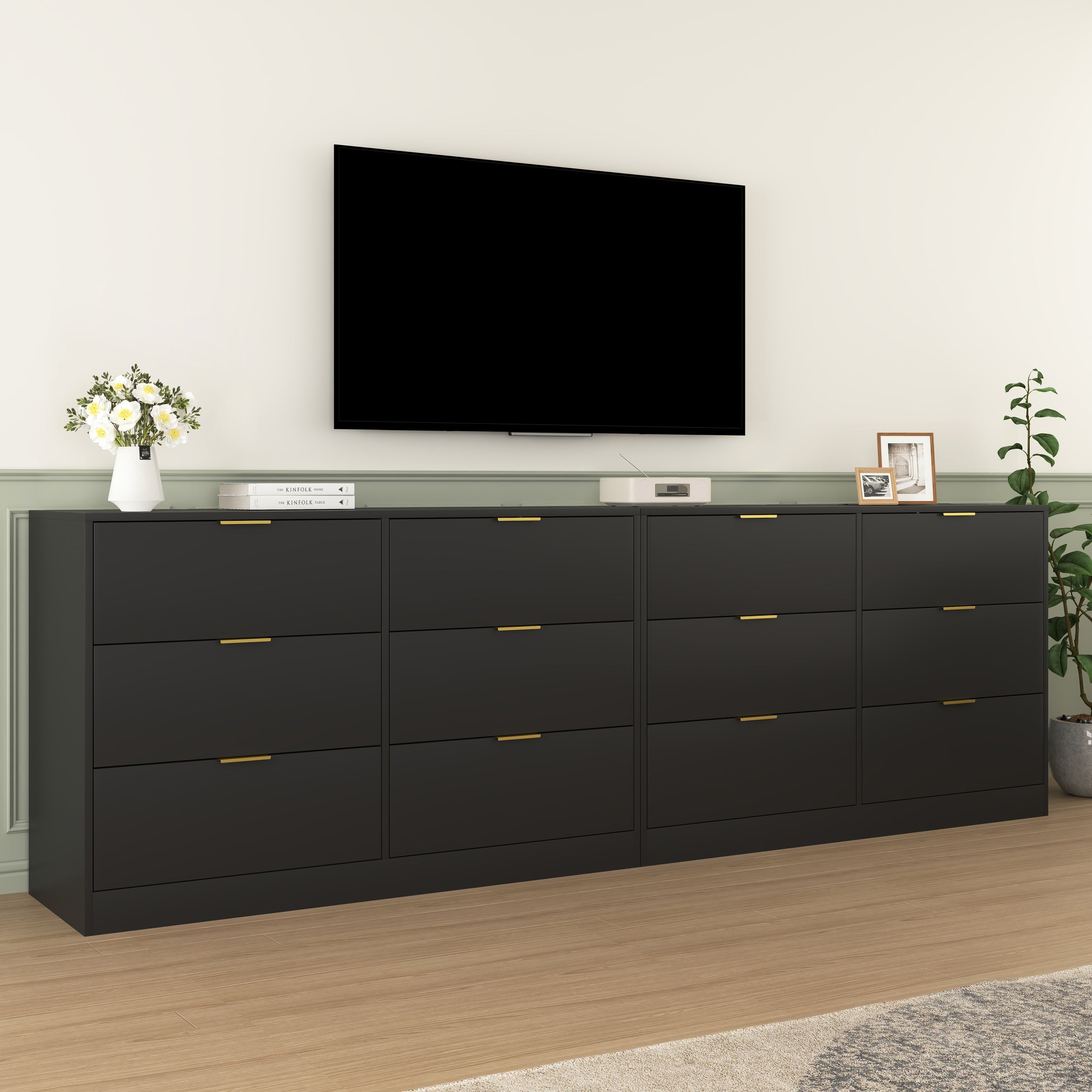 Modern 6-Drawer Dresser for Bedroom