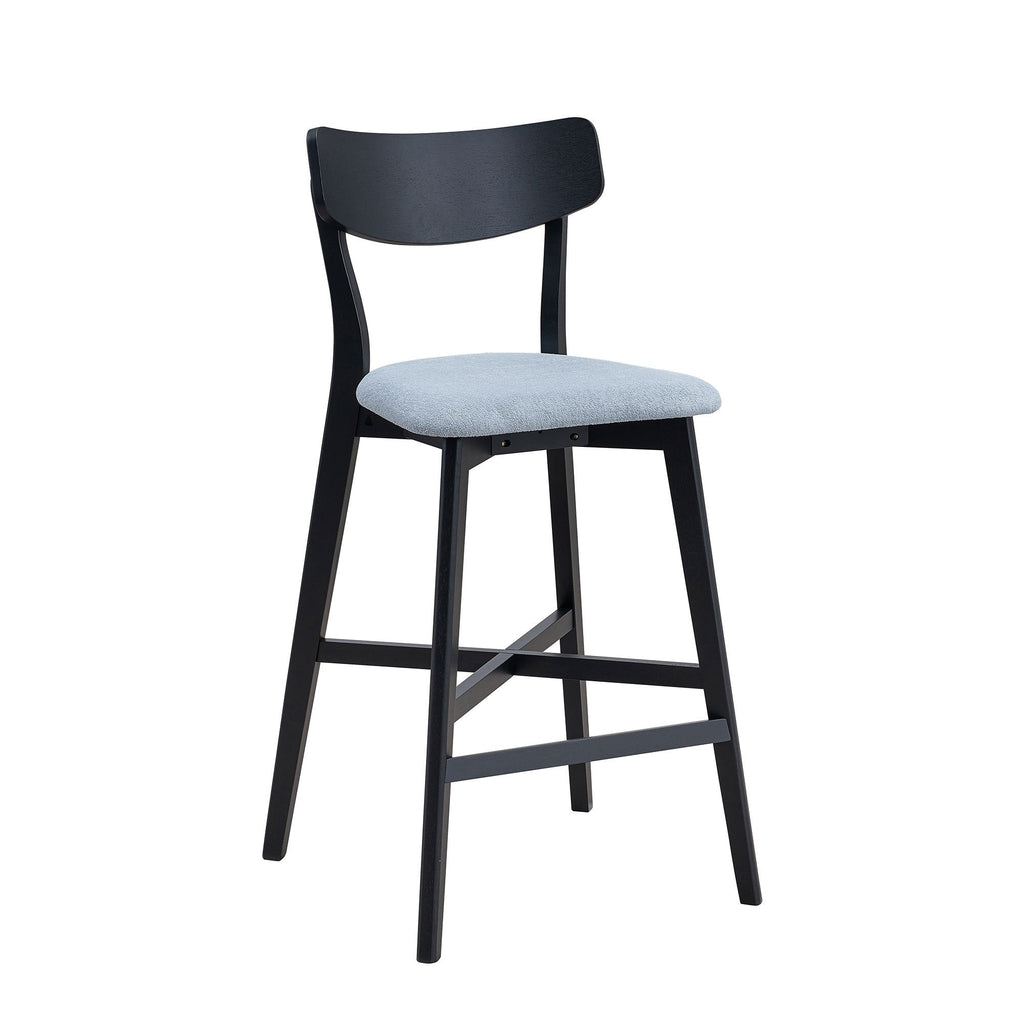 Modern Wooden Bar Chairs (Set of 2)
