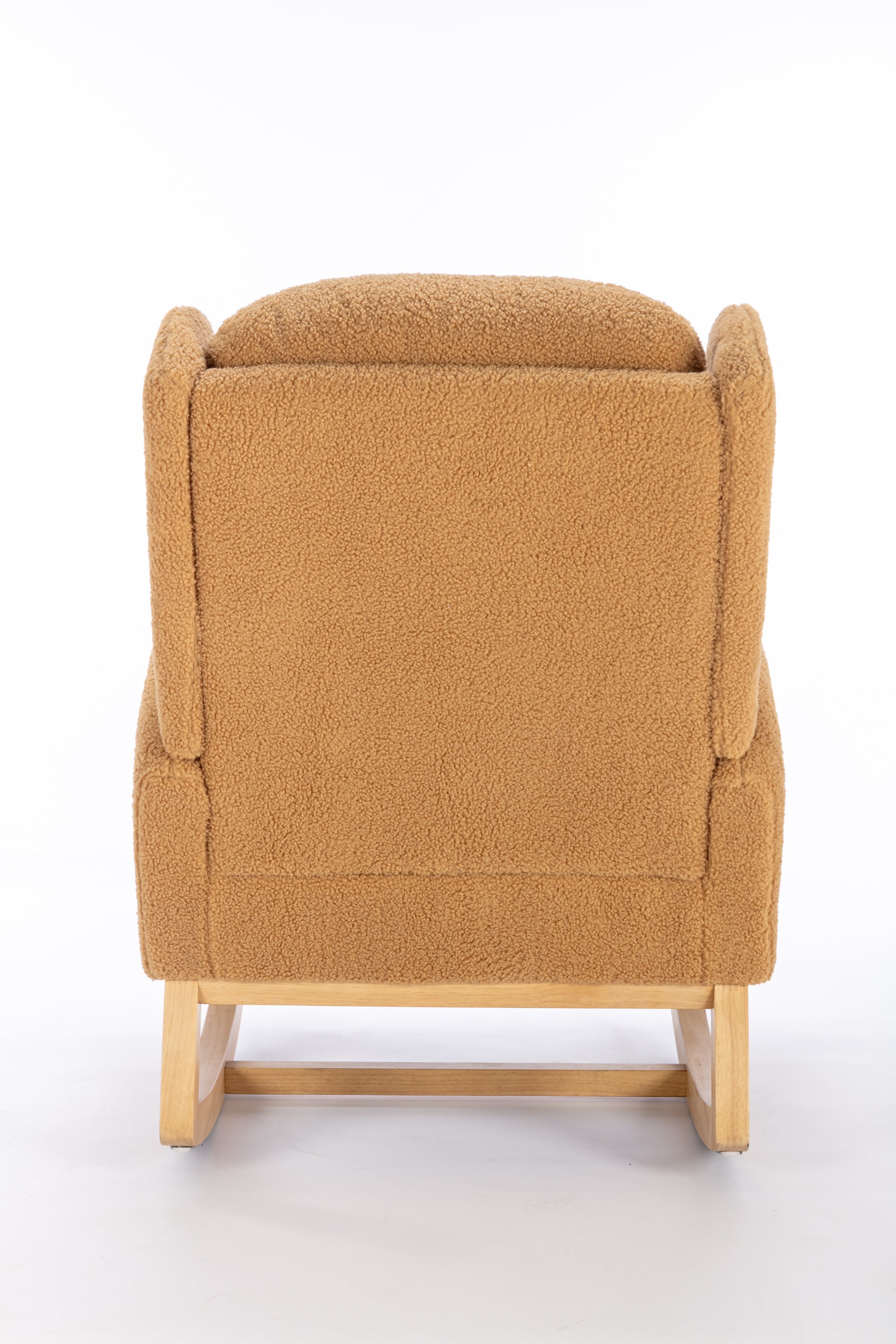 Teddy Fabric Rocking Chair with Packet Wood Legs
