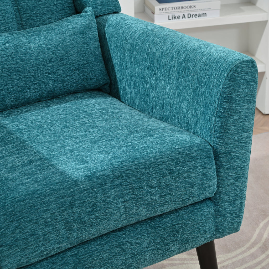 Mid-Century Chenille Accent Chair – Comfy Reading Chair with Lounge Style