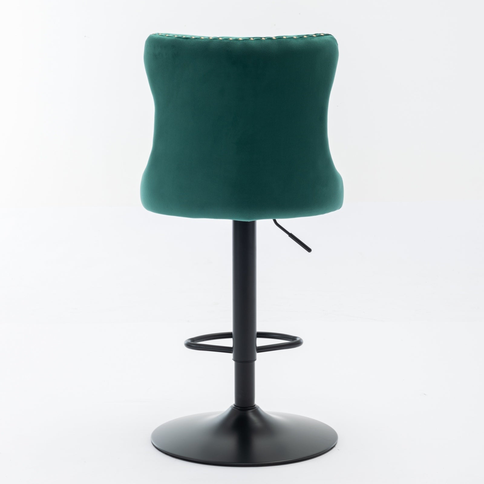 Modern Swivel Velvet Barstools Adjusatble Seat (Set of 2)