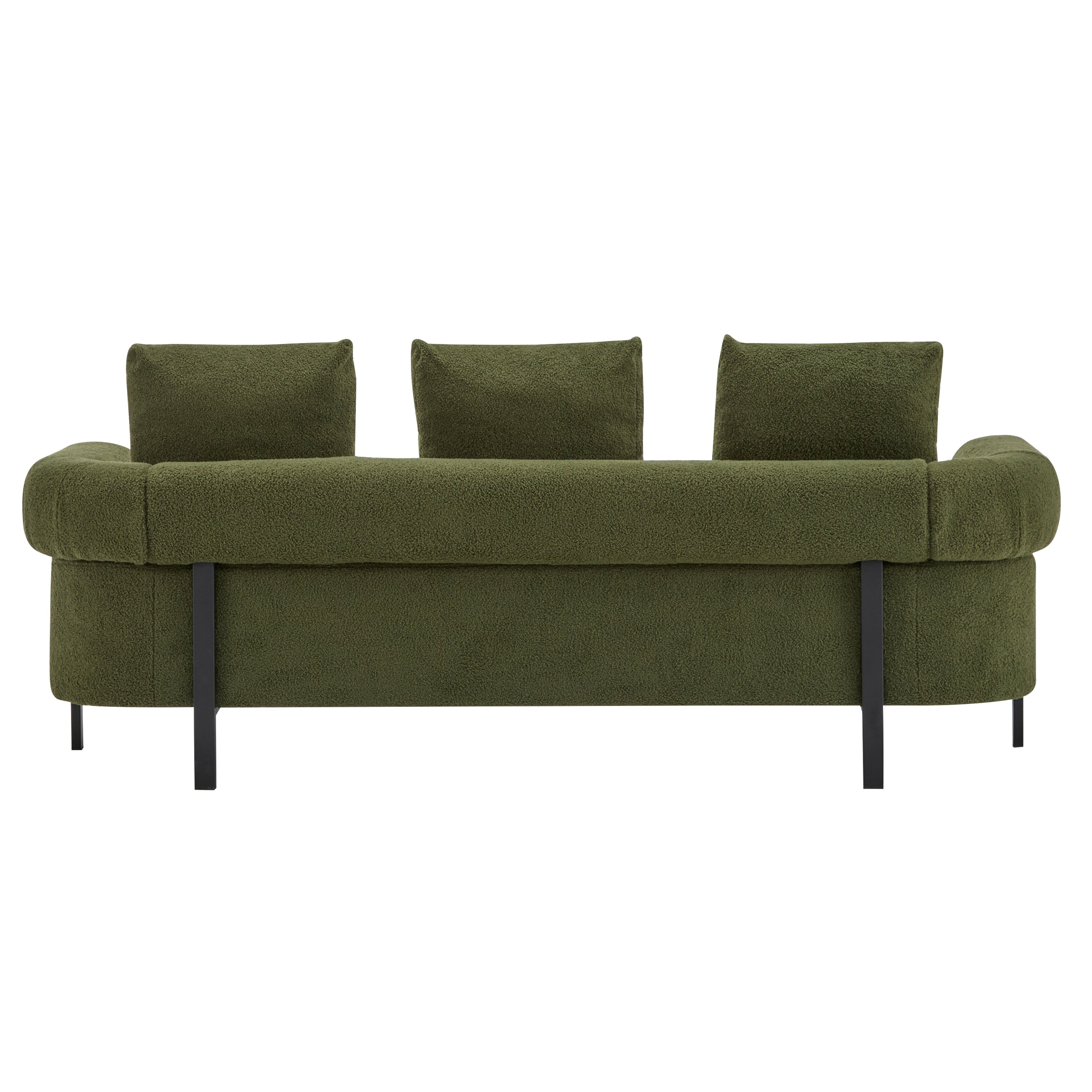 78' Modern Upholstered Sofa with 3 Plush Pillows