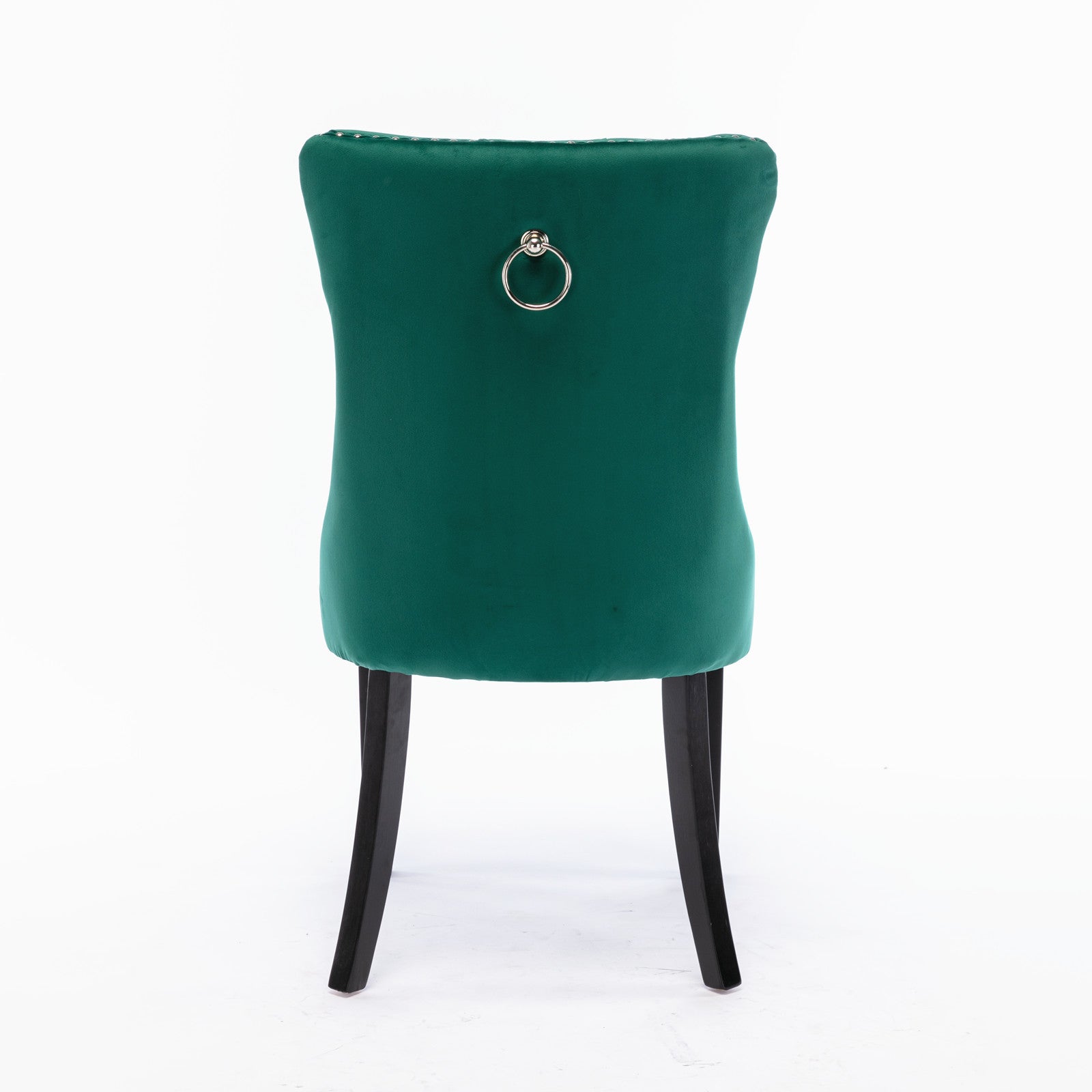 Modern High-end Tufted Solid Wood Velvet Dining Chair(Set of 2)