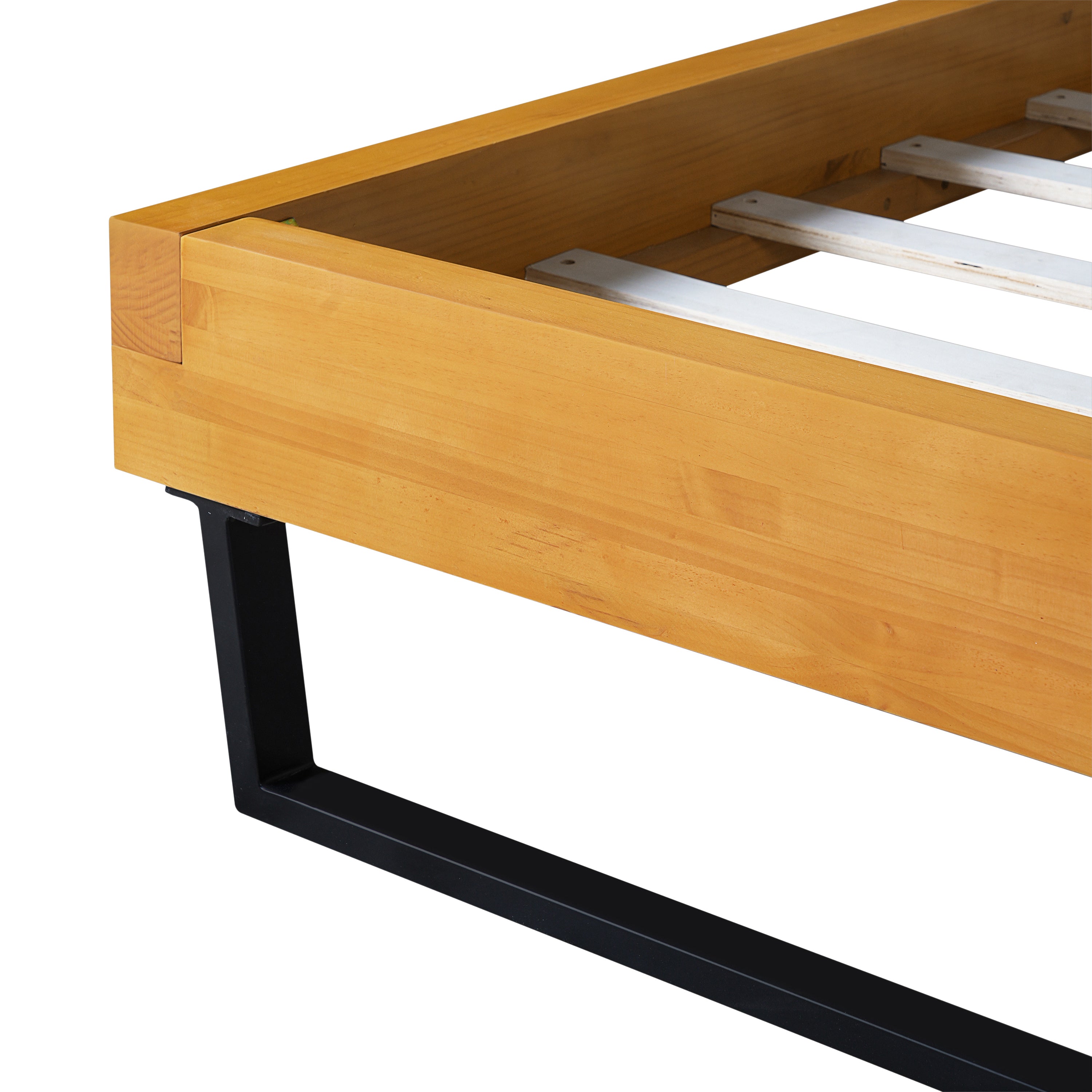 Natural Pine Wood Queen/King Size Bed Frame