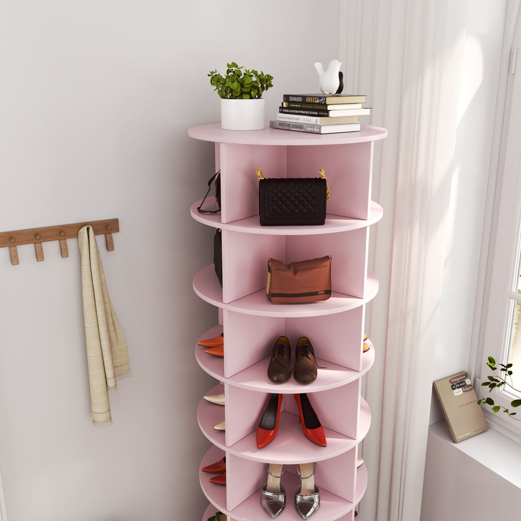 Modern 360° Rotating Shoe Cabinet 6/7 Layers Space Saver