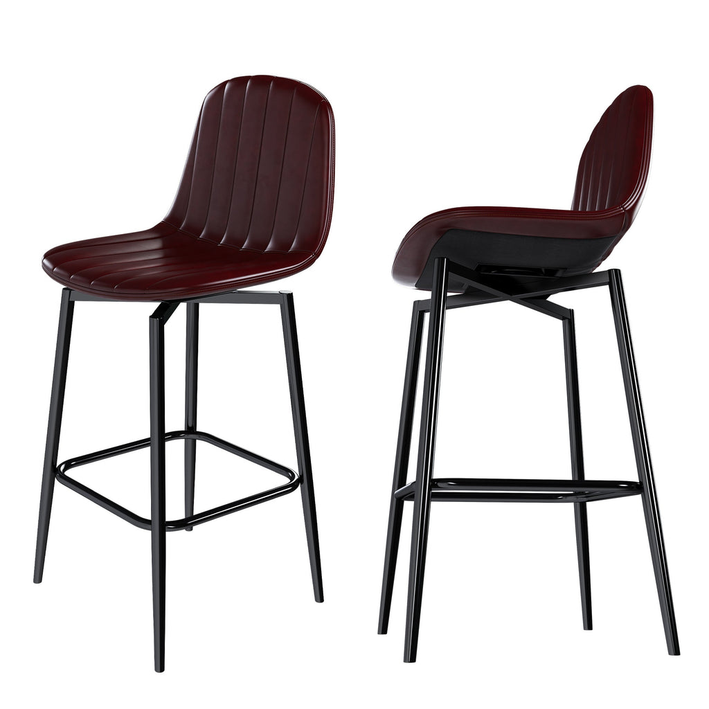 Modern Bar Stools with Swivel Mechanism (Set of 2)