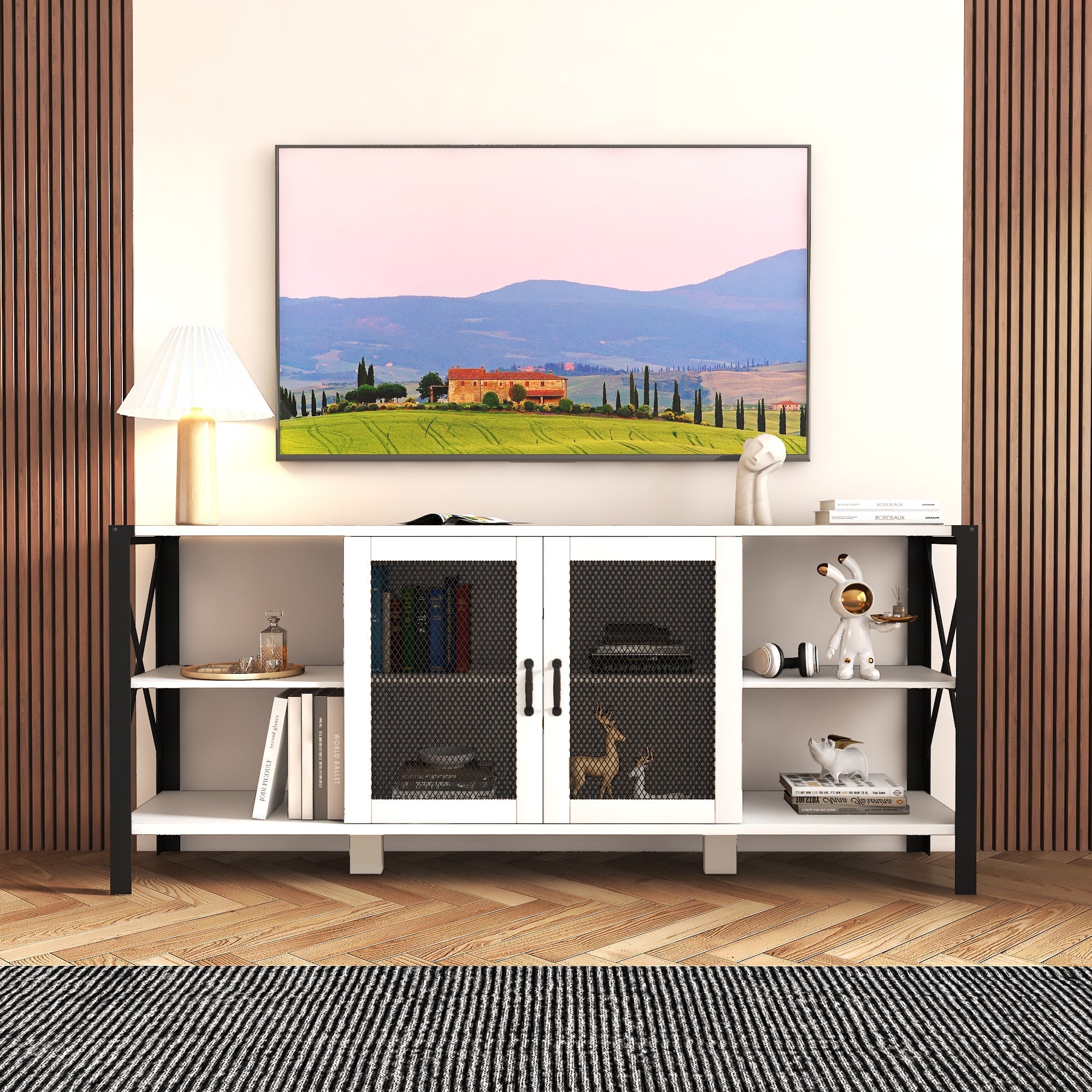 Industrial TV Stand for Living Room