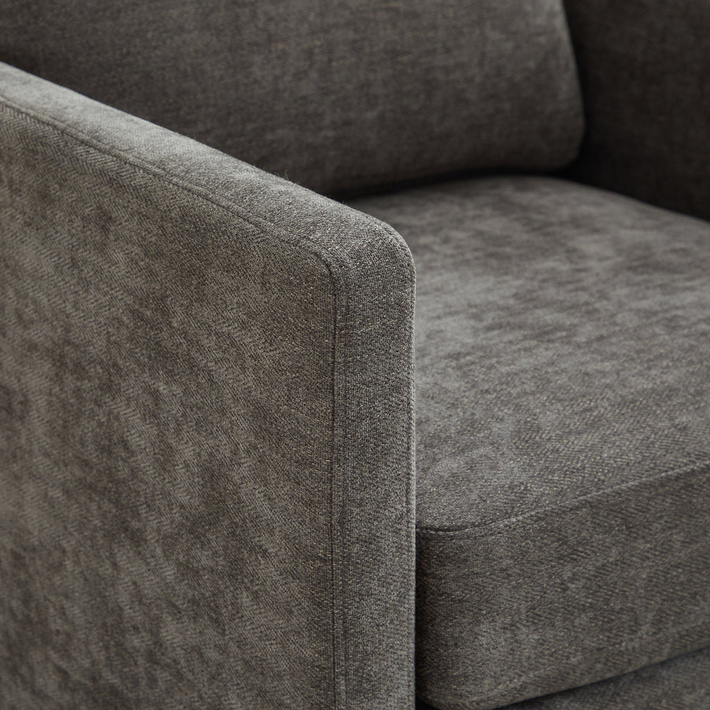 Modern Square Chenille Upholstered Swivel Accent Chair