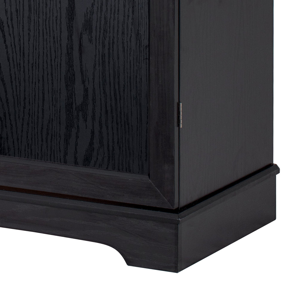78" Tall Farmhouse Kitchen Pantry Cabinet with Shelves Drawer Wine Rack