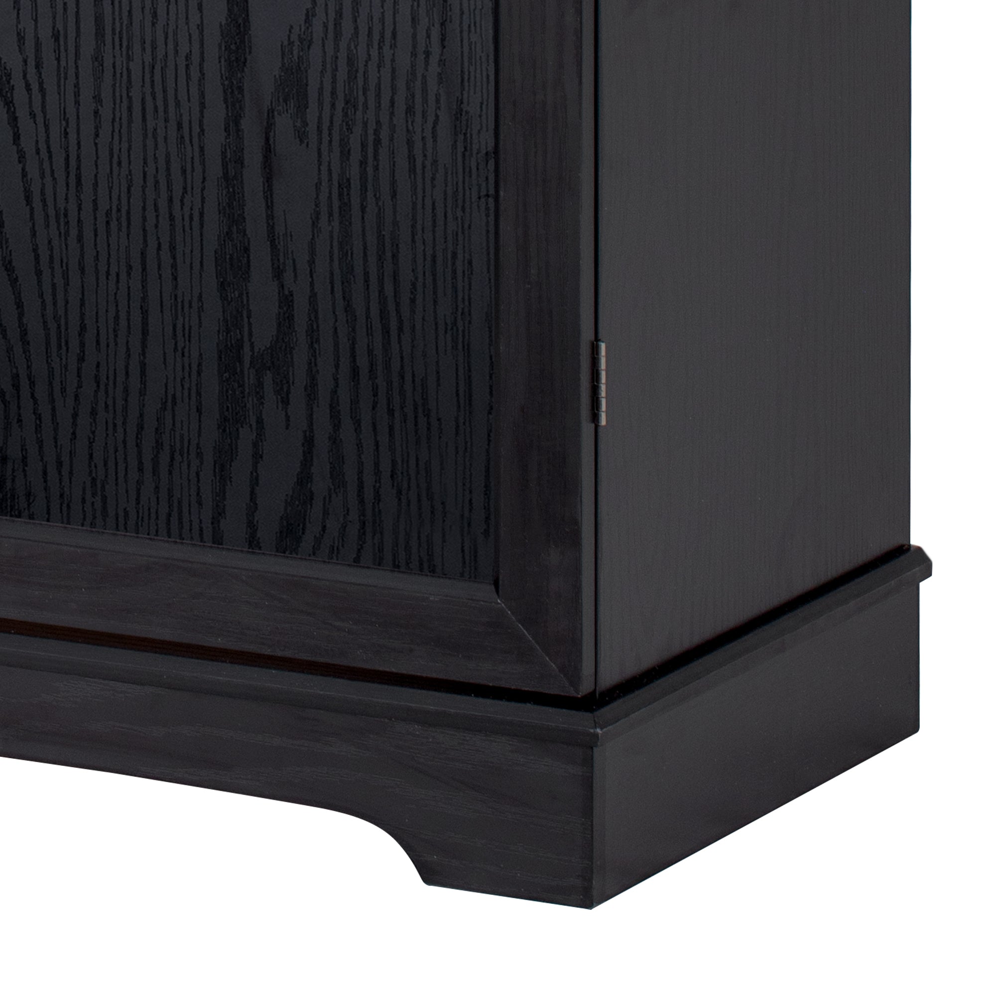 78" Tall Farmhouse Kitchen Pantry Cabinet with Shelves Drawer Wine Rack