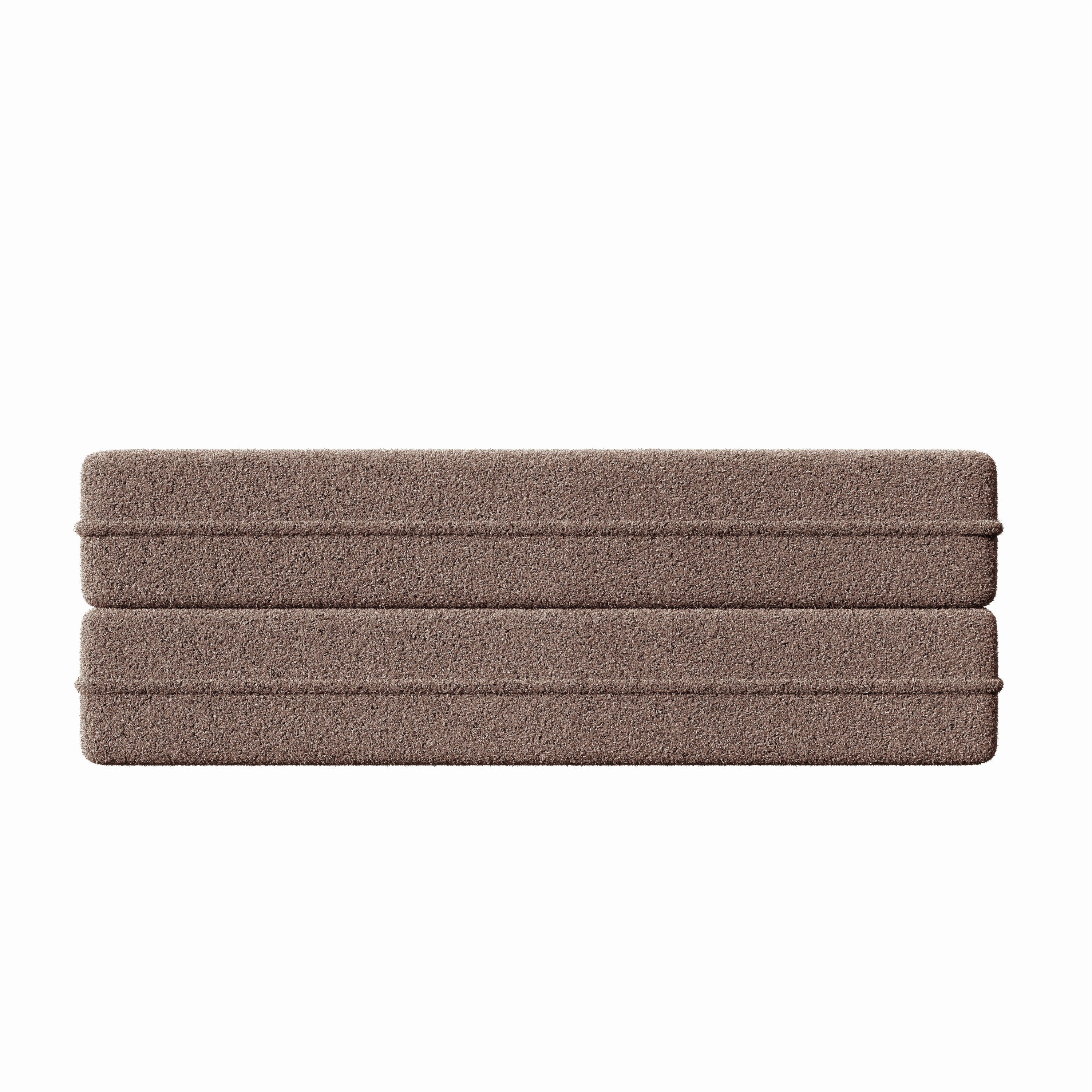 Modern Convertible Teddy Fabric Sofa with 2 Pillows