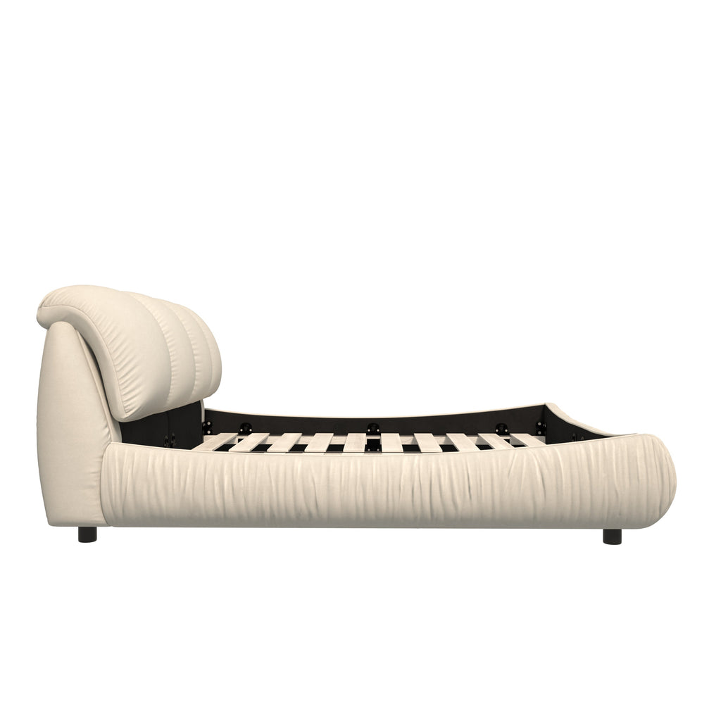 Queen Size Luxury Upholstered Platform Bed