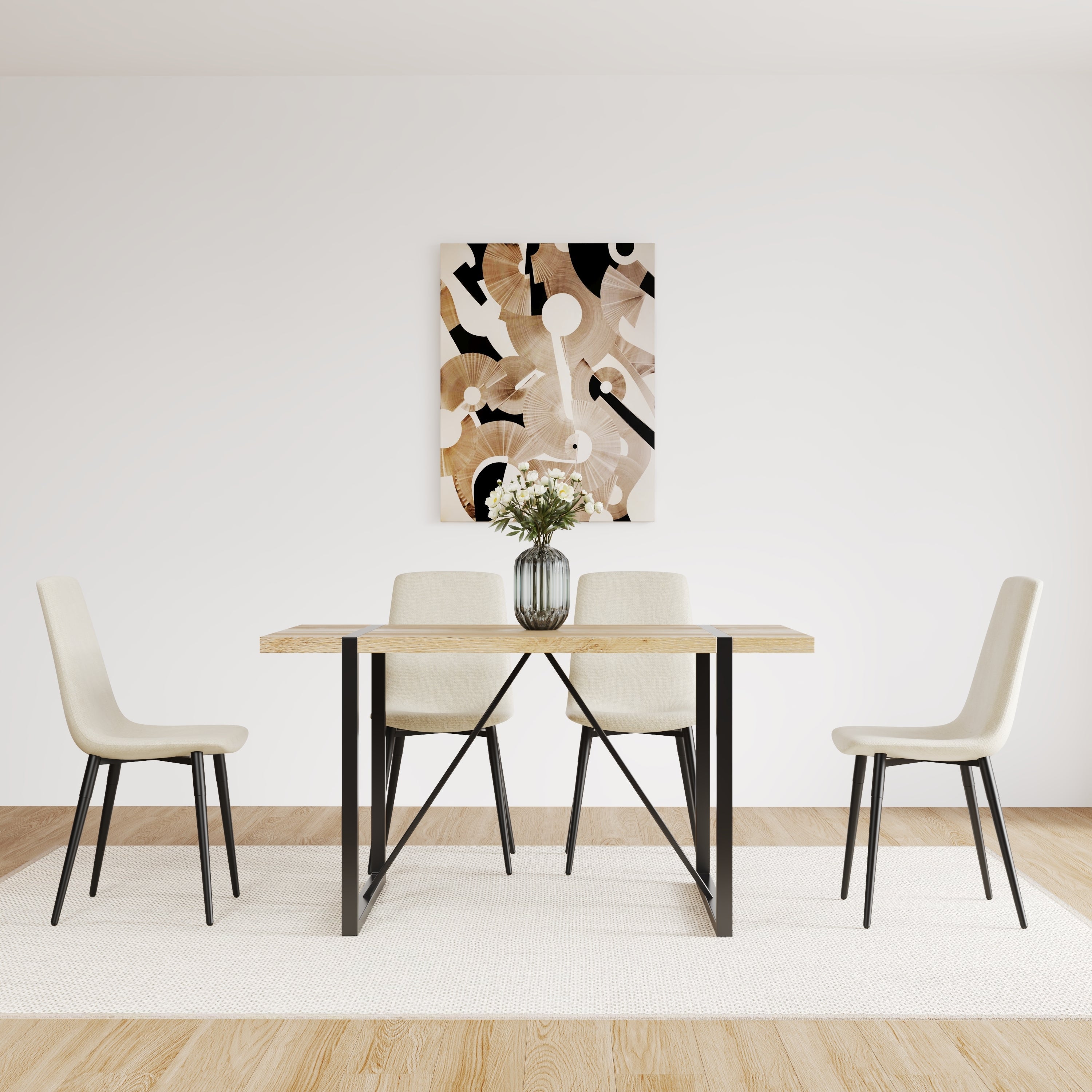 Modern Upholstered Dining Chairs Set of 4