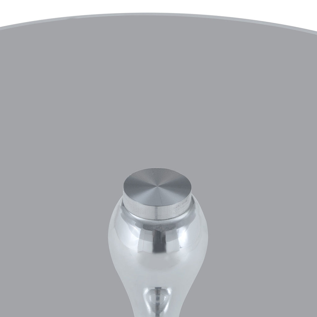 20" Small Luxury Metal Round Side Table with a Glass Top