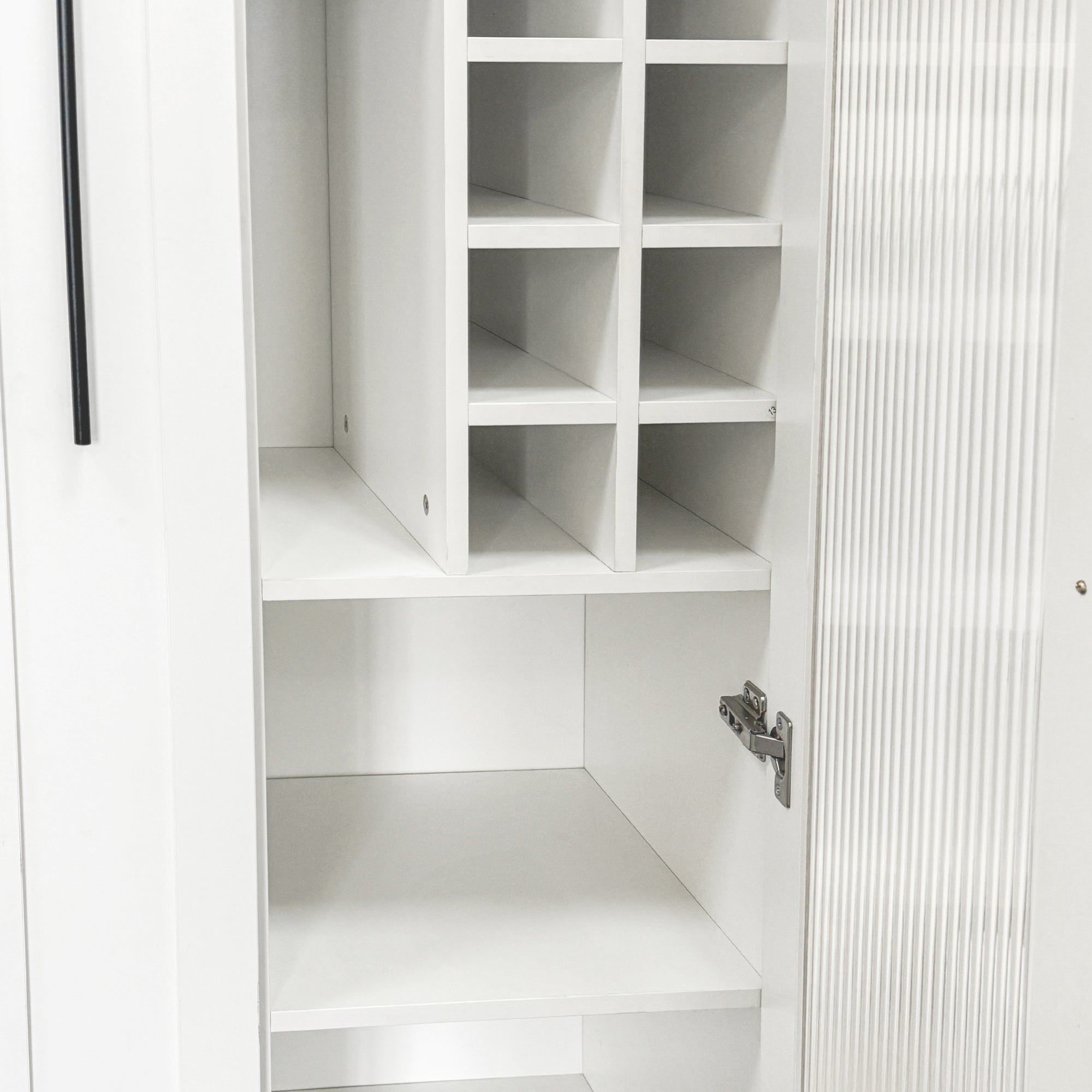 Farmhouse Kitchen Storage Cabinet with Glass Doors
