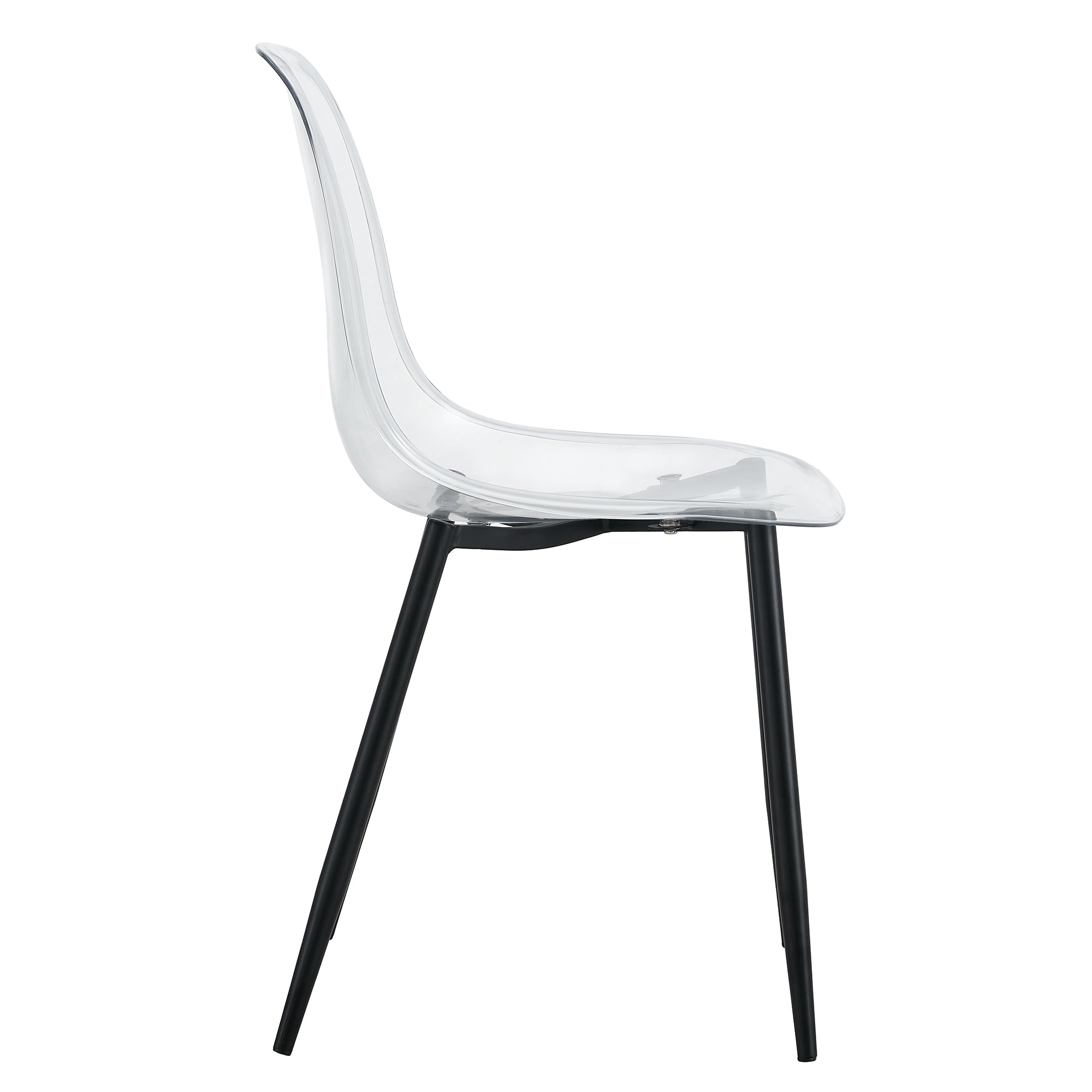 Modern Minimalist Transparent Metal Dining Chairs