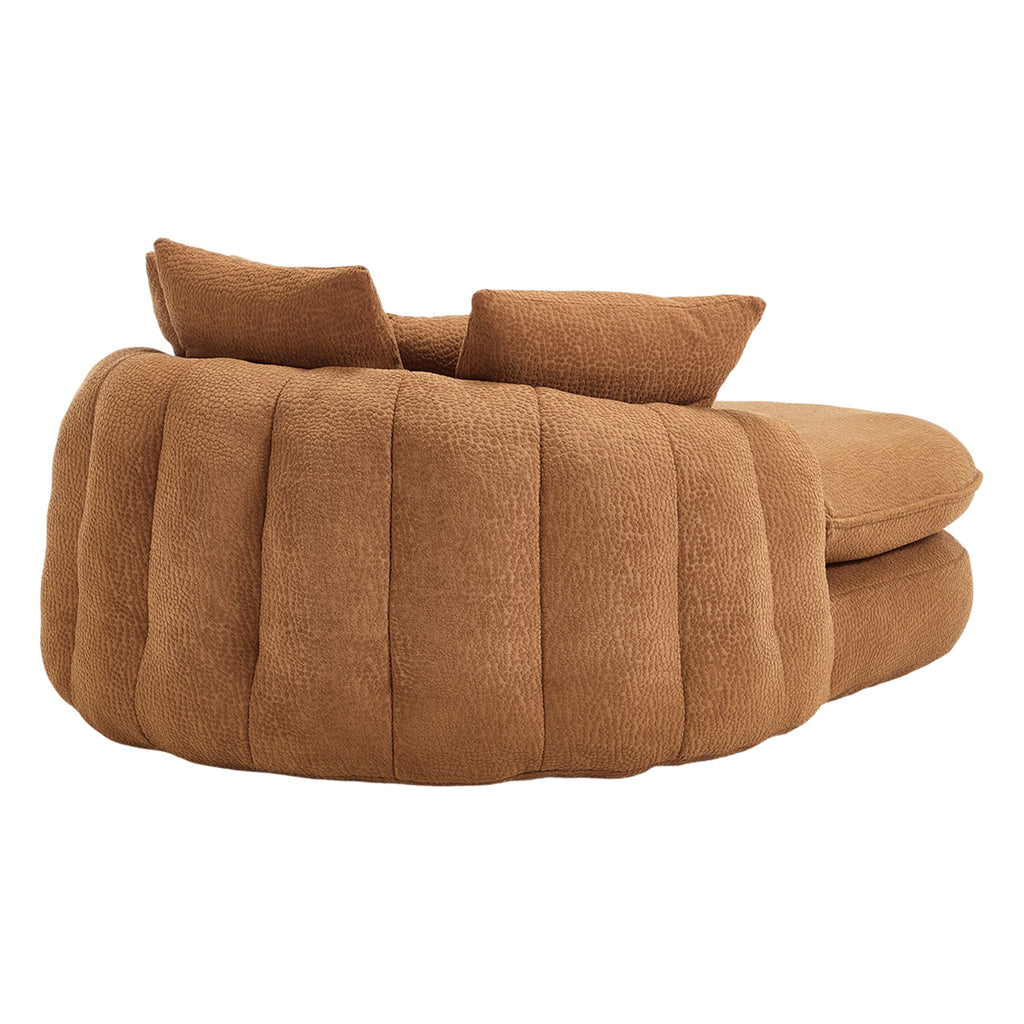 Oversized Oval Upholstered Bean Bag Sofa