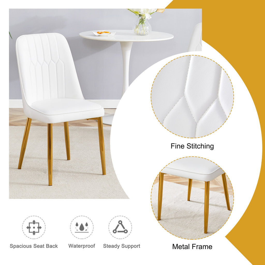 Modern PU Leather Backrestdining Dining Chairs