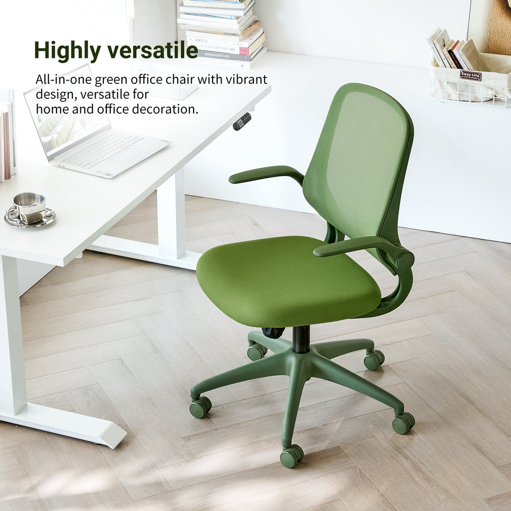 Colorful Ergonomic Office Chair with Flip-Up Armrests