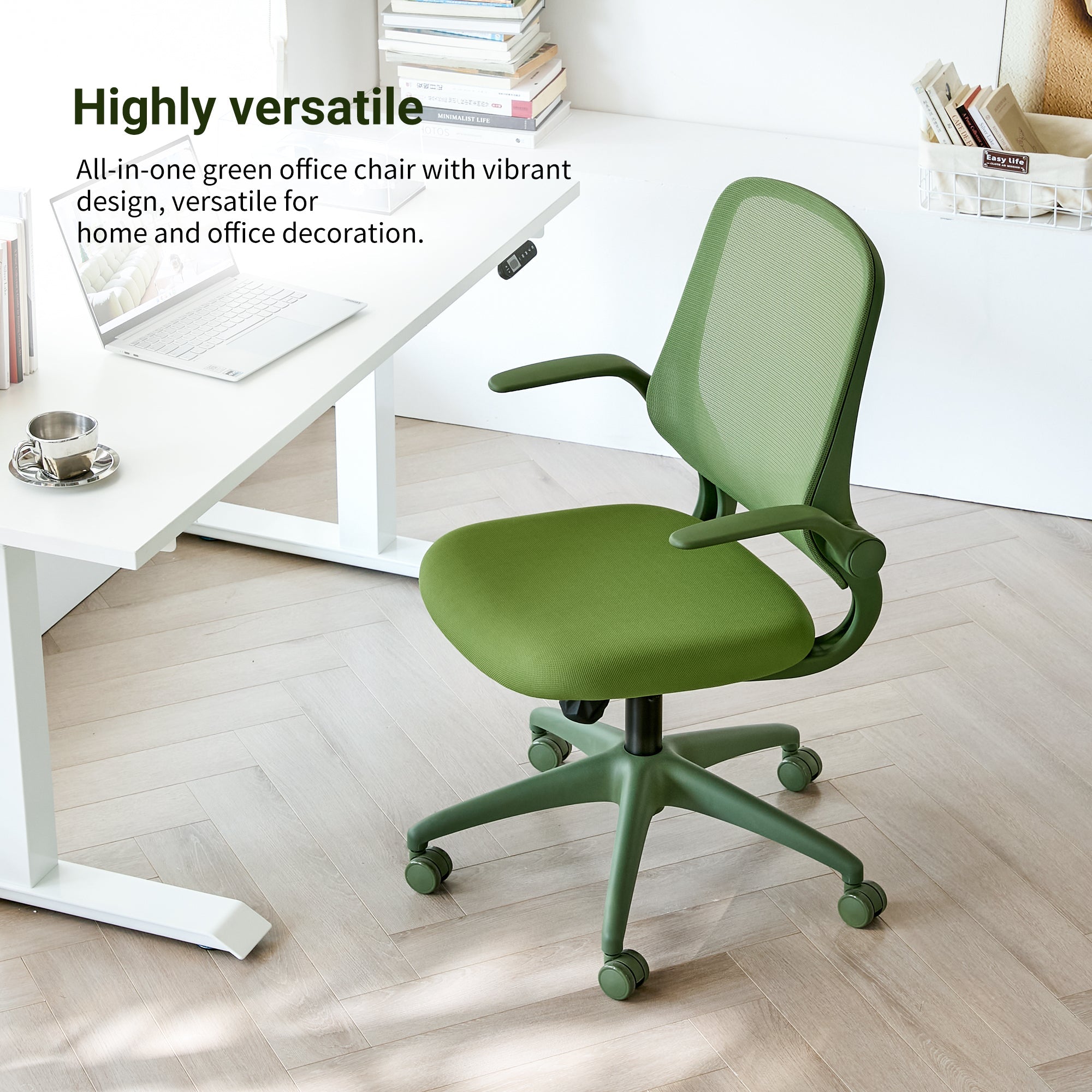 Colorful Ergonomic Office Chair with Flip-Up Armrests