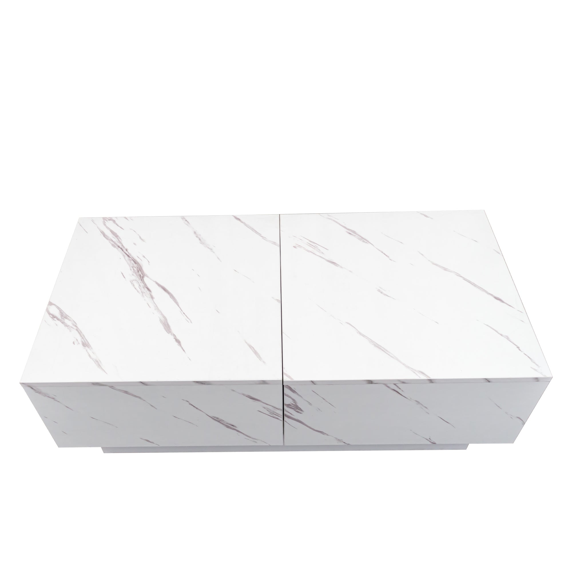 White Coffee Table with Sliding Tabletop