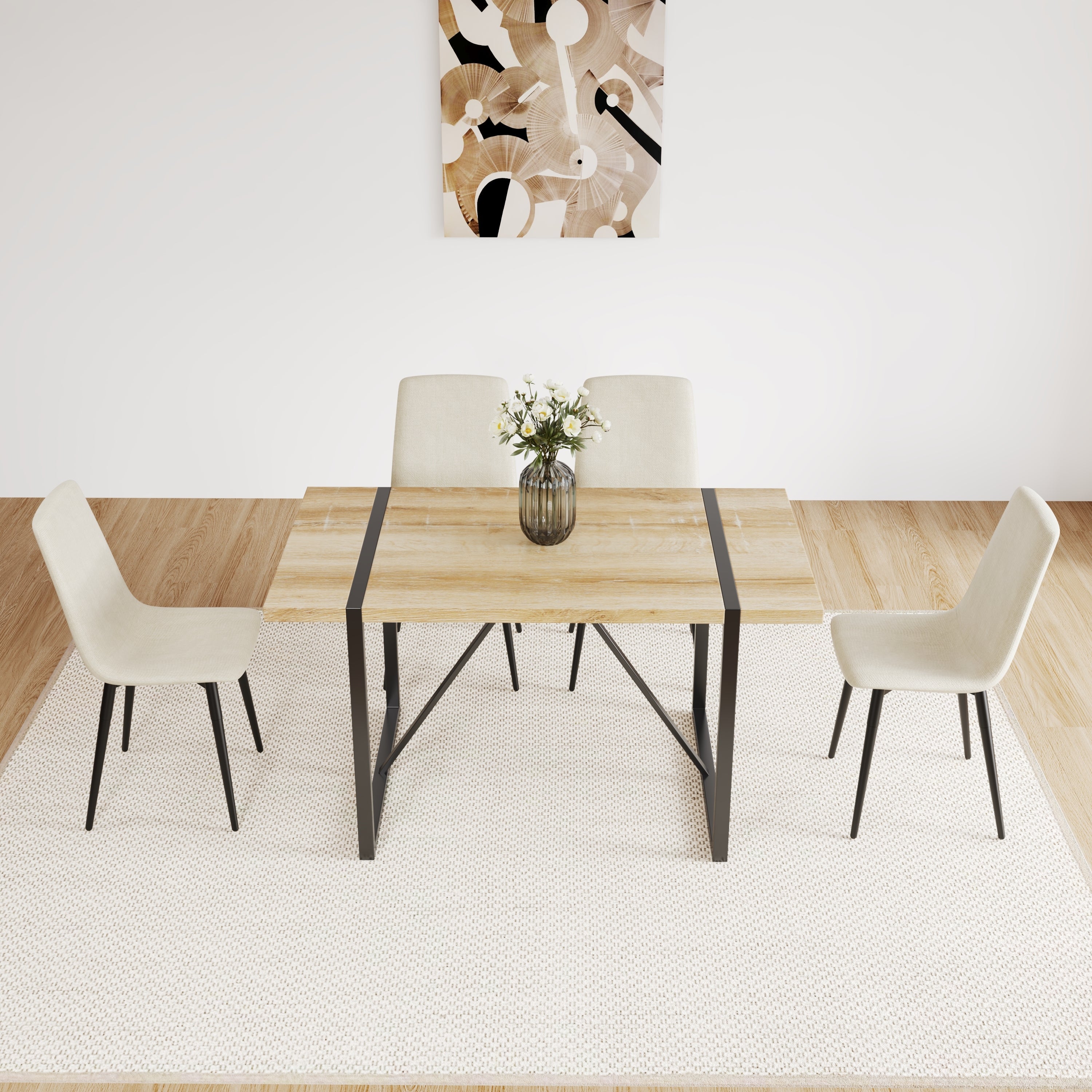 Modern Upholstered Dining Chairs Set of 4