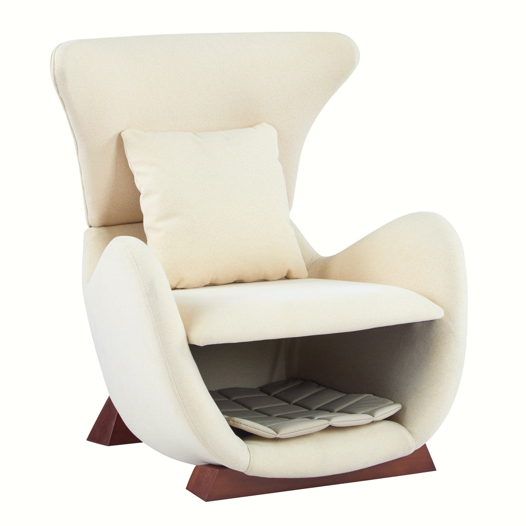 Modern Brown Polyester Accent Chair with Pet/Storage Space