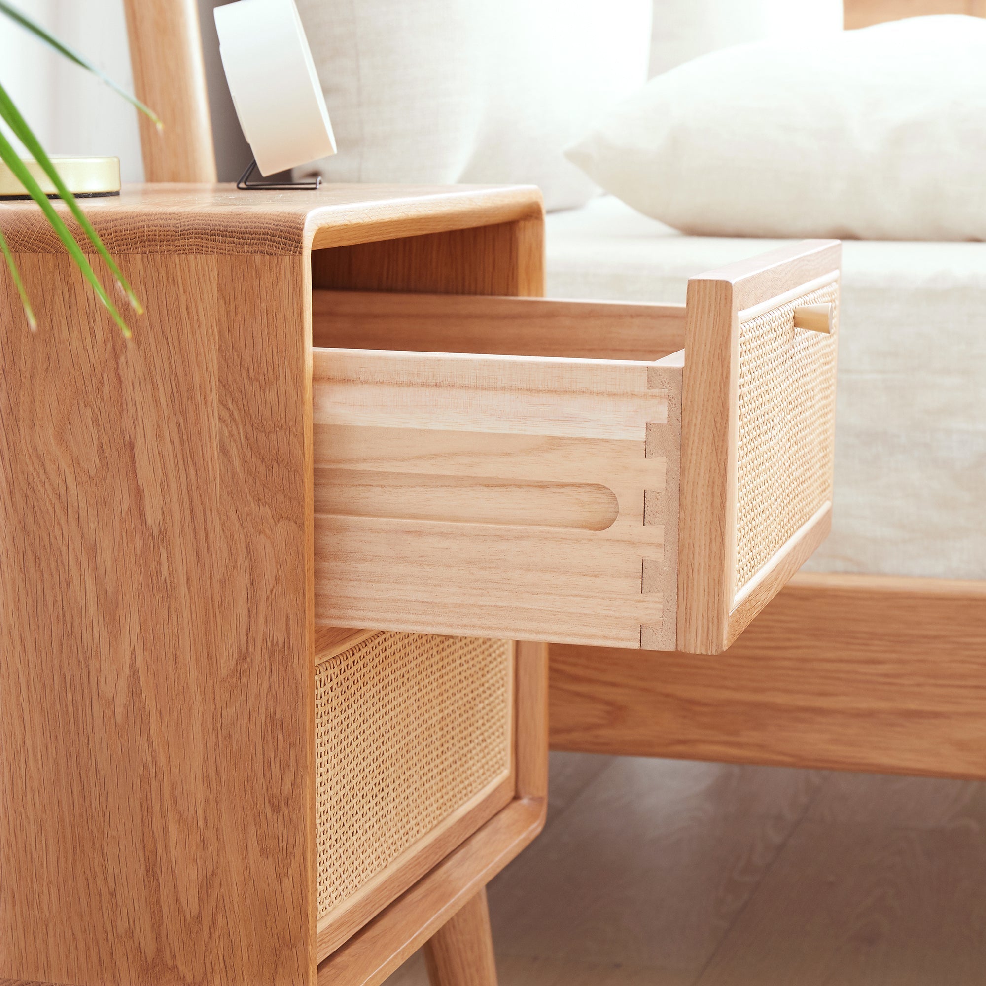 Pure Solid Wood Bedside Storage Cabinet
