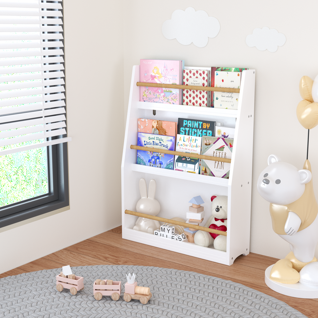 3 Tier Montessori Kids Book Display Rack