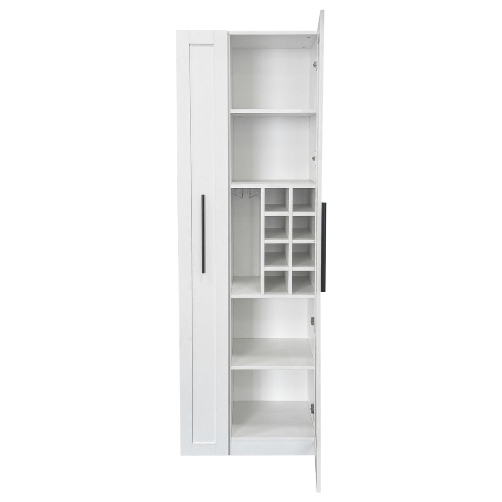 Farmhouse Kitchen Storage Cabinet with Glass Doors