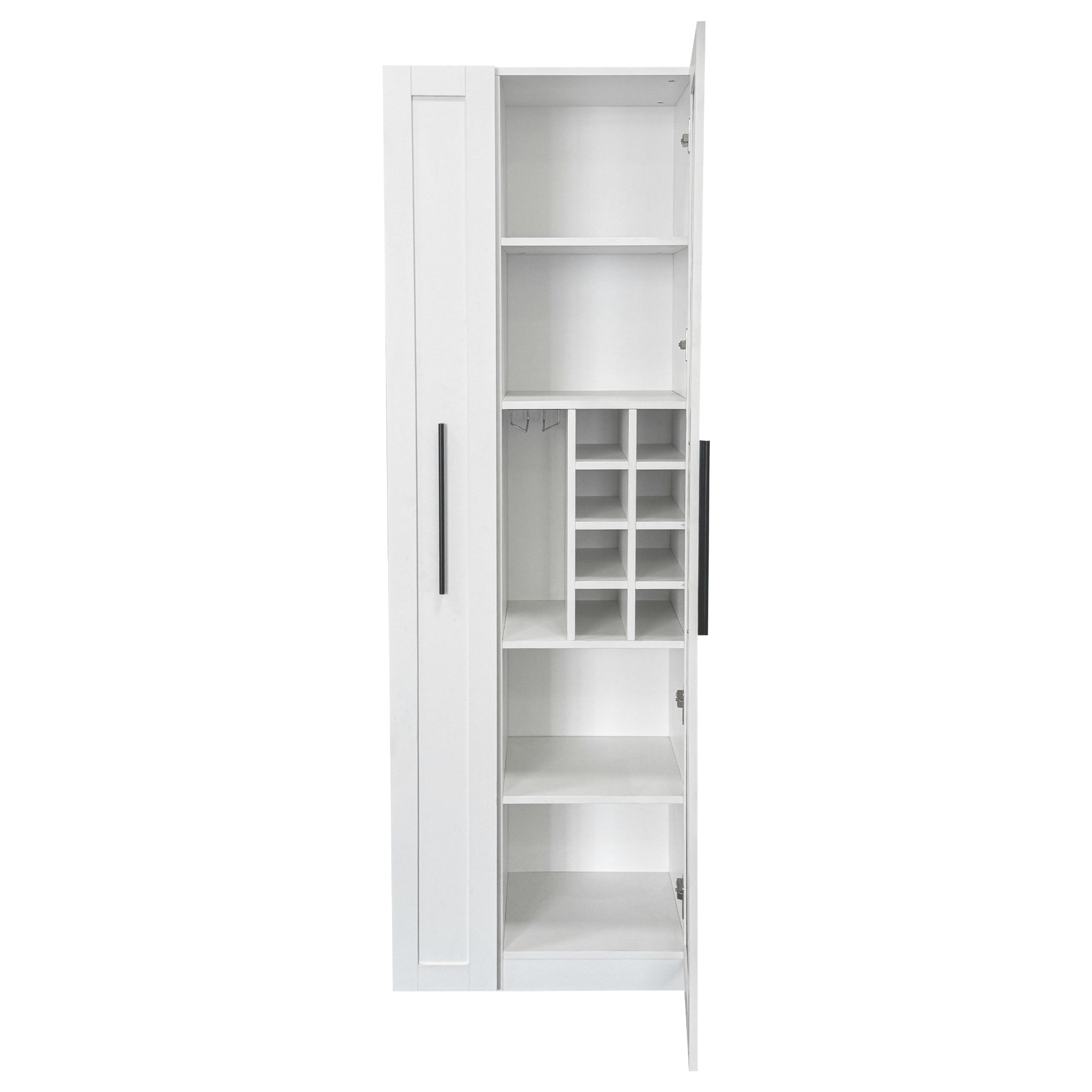 Farmhouse Kitchen Storage Cabinet with Glass Doors